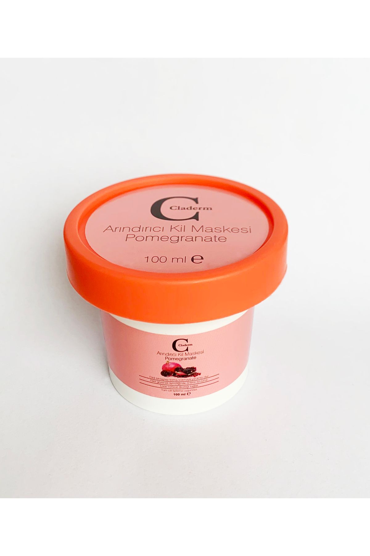 Claderm-100 ml Bucket Clay Mask – Pomegranate 2