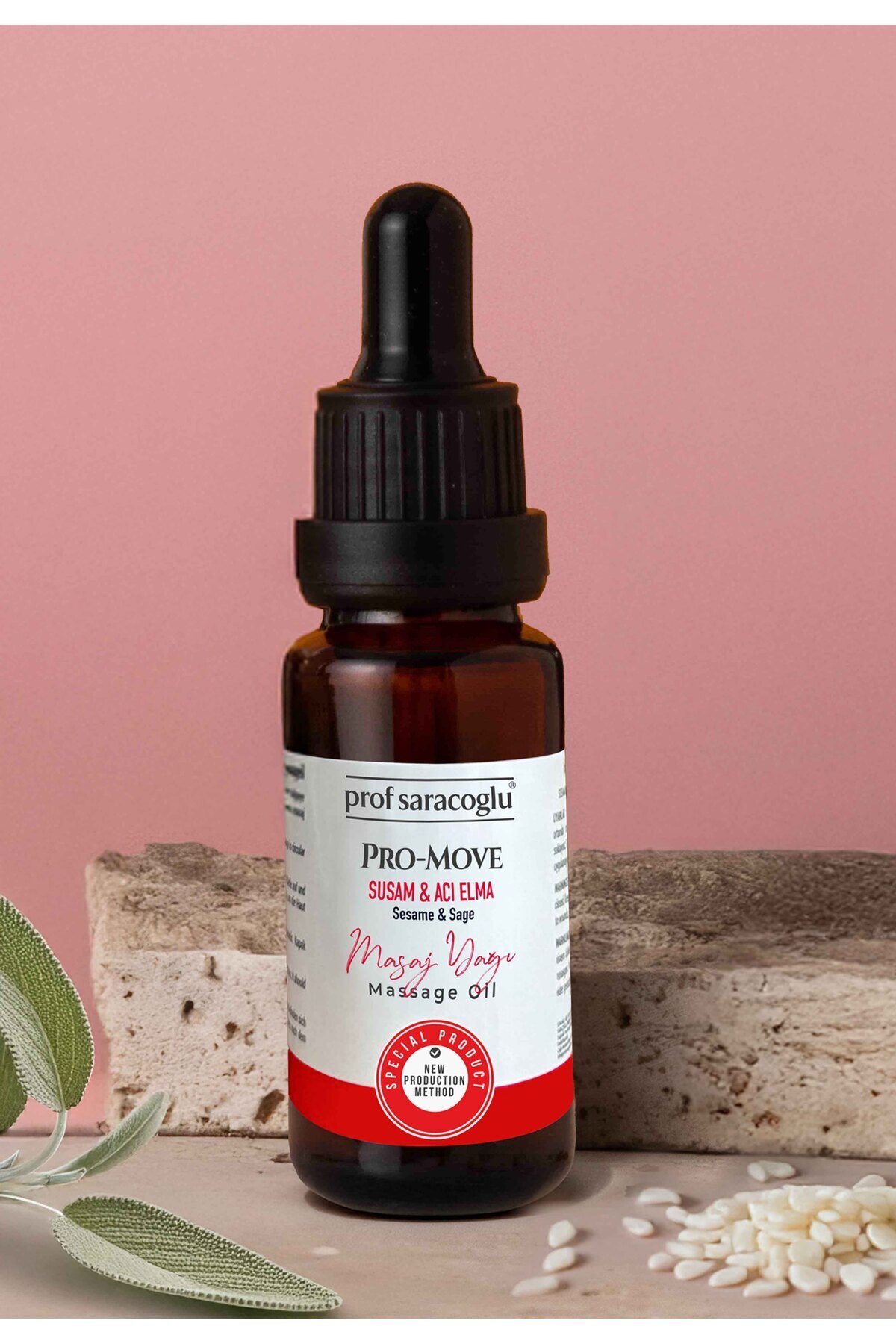 prof saracoglu Pro-move Susam & Acı Elma Karışım Aromatik Yağ 30 ml