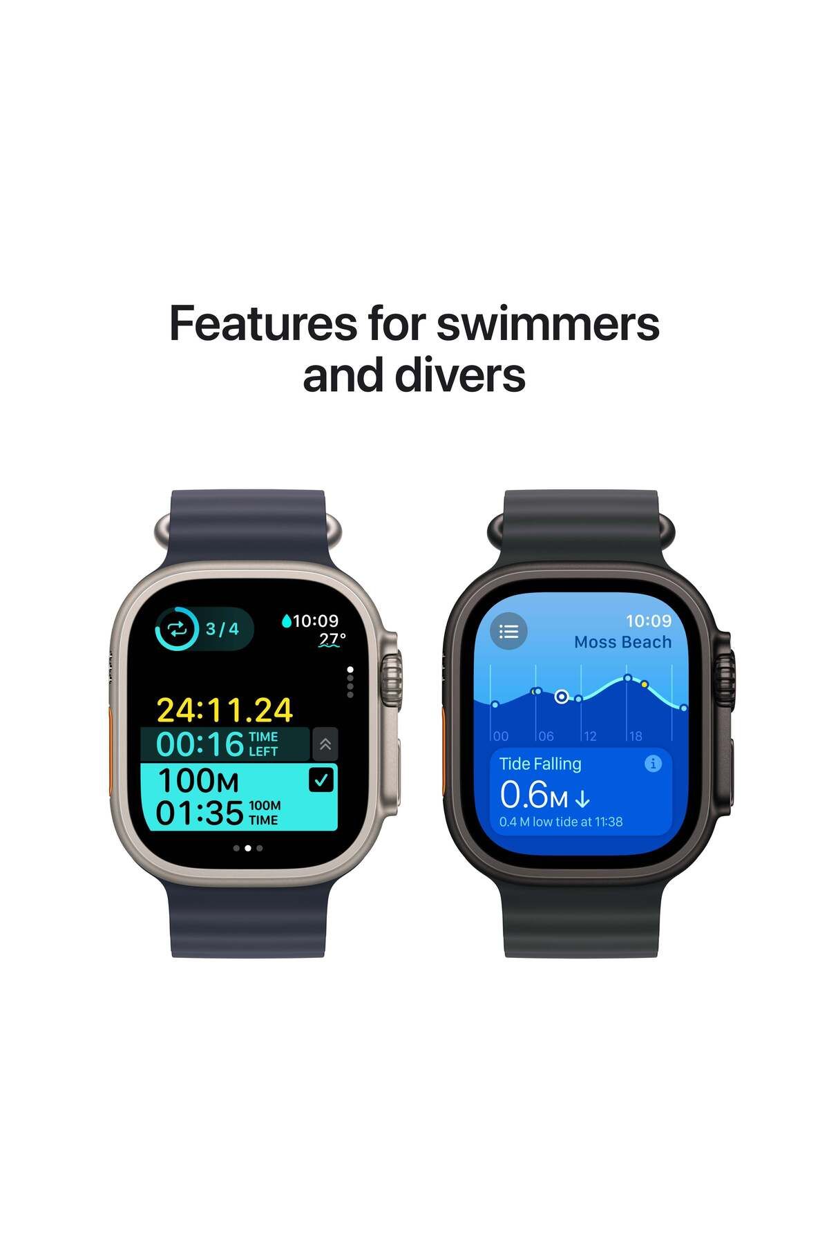 Apple-Watch Ultra 2 GPS + Cellular 49mm Black Titanium Case with Black Trail Loop - M/L 5