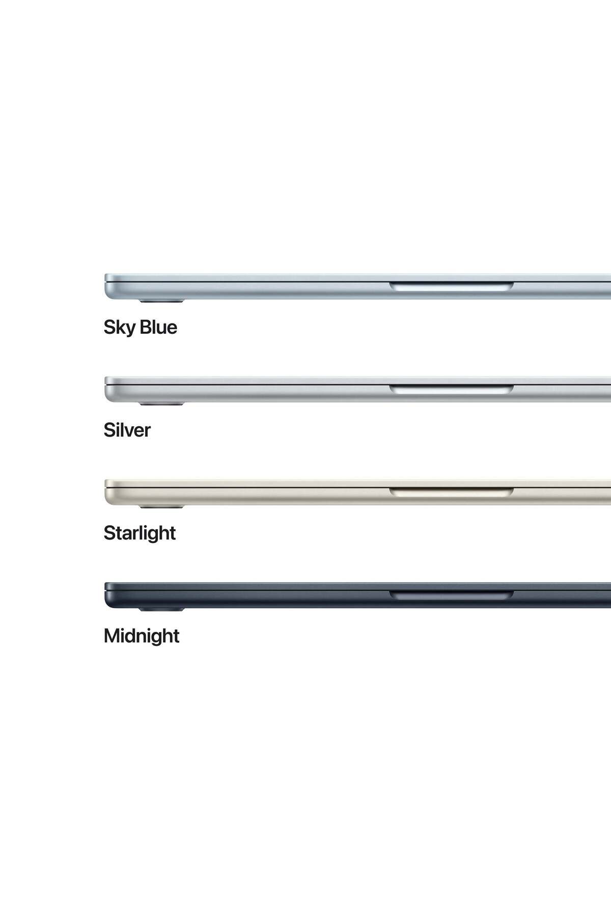 Apple-MacBook Air مقاس 13 بوصة: شريحة M4 مع وحدة معالجة مركزية 10 أنوية ووحدة معالجة رسومية 8 أنوية، وSSD سعة 256 جيجابايت - منتصف الليل 3