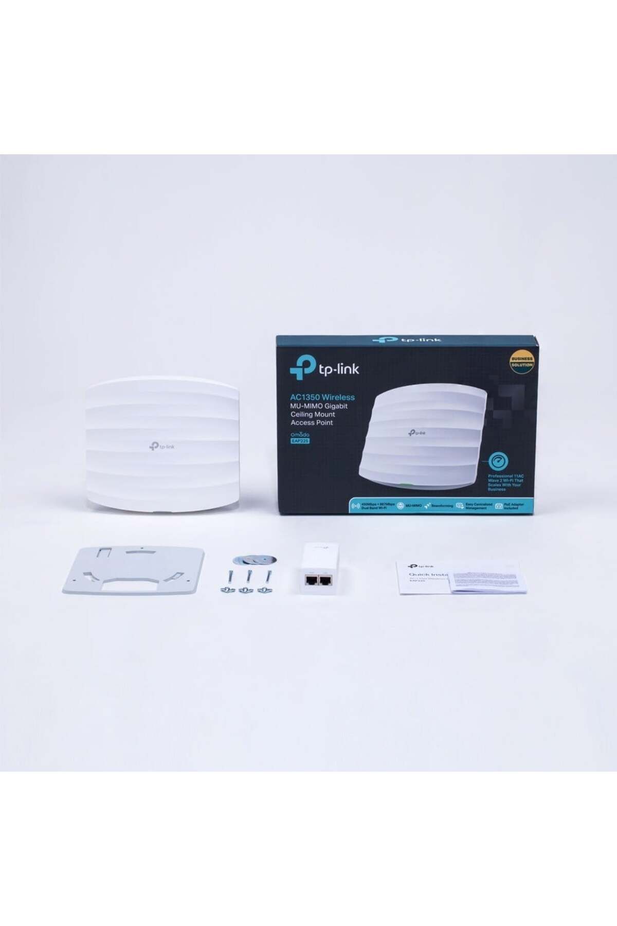 TP-LINK-Punct de acces Wi-Fi 5, AC1350 Dual-Band, 4/5 dBi, 1 x RJ45 Gigabit, PoE, PoE - Omada EAP225 6