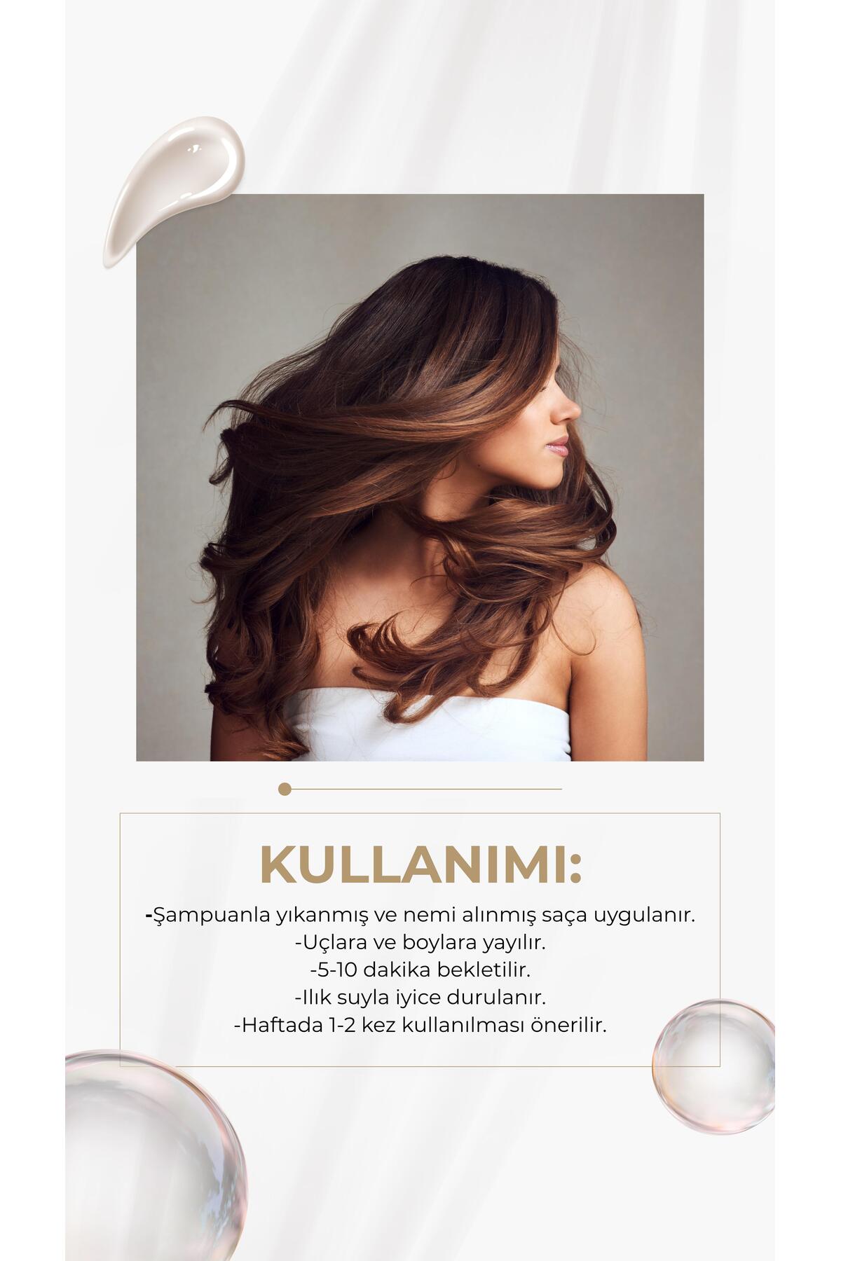 Keratin Maske 500 ml - Yıpranmış Saçlar Için Saç Maskesi — 3140100347319 — تصویر 4 از 4