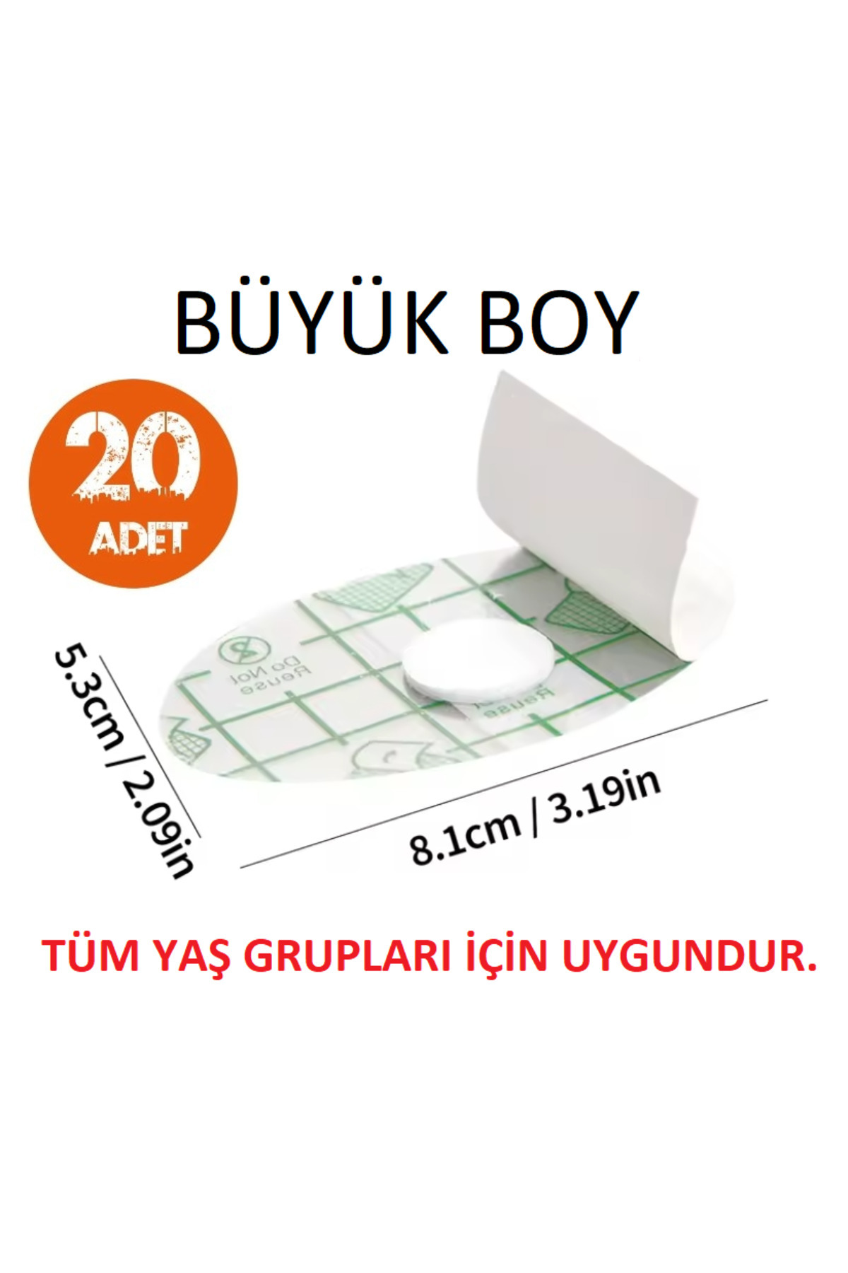 TEKNO İSTANBUL 20 Adet Su Geçirmez Yapışkanlı Kulak Koruyucu Tek Kullanımlık Kulak Koruyucu Bant Yüzme Duş Kuaför