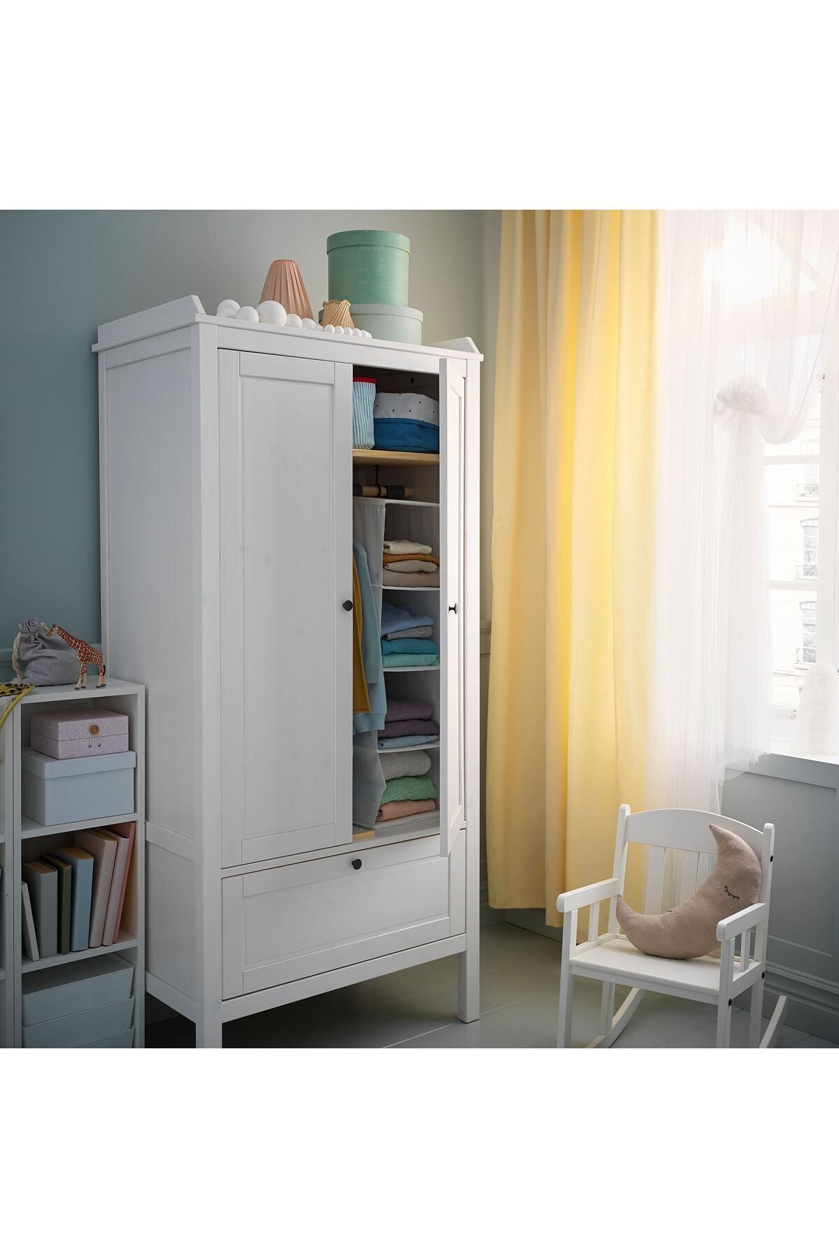 IKEA SUNDVIK çocuk gardırobu, beyaz, 80x50x171 cm 102.696.96 fotoğrafı 2 (önizleme)