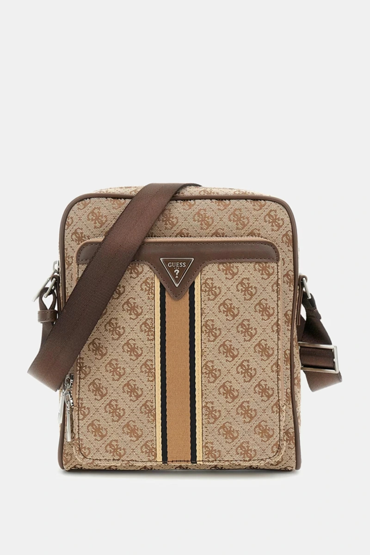 گس کیف دوشی مردانه MILANO TOP ZIP XBDY W FRT PCKT بژ/قهوه ای HMMISTP5160-BBO