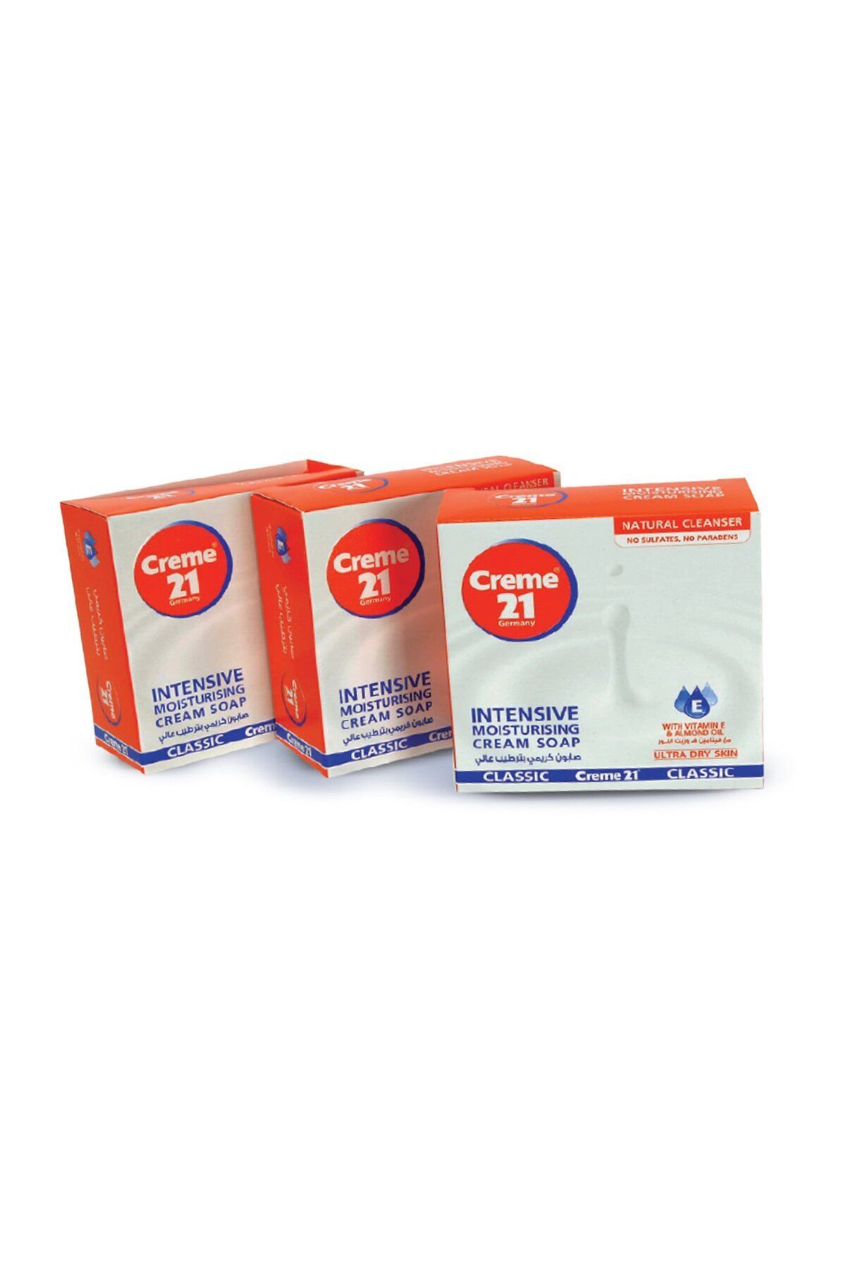Creme 21-Intensive Moisturizing Cream Soap Value Pack 3 x 125 g Nourishing Value Pack for Smooth, Hydrated 5