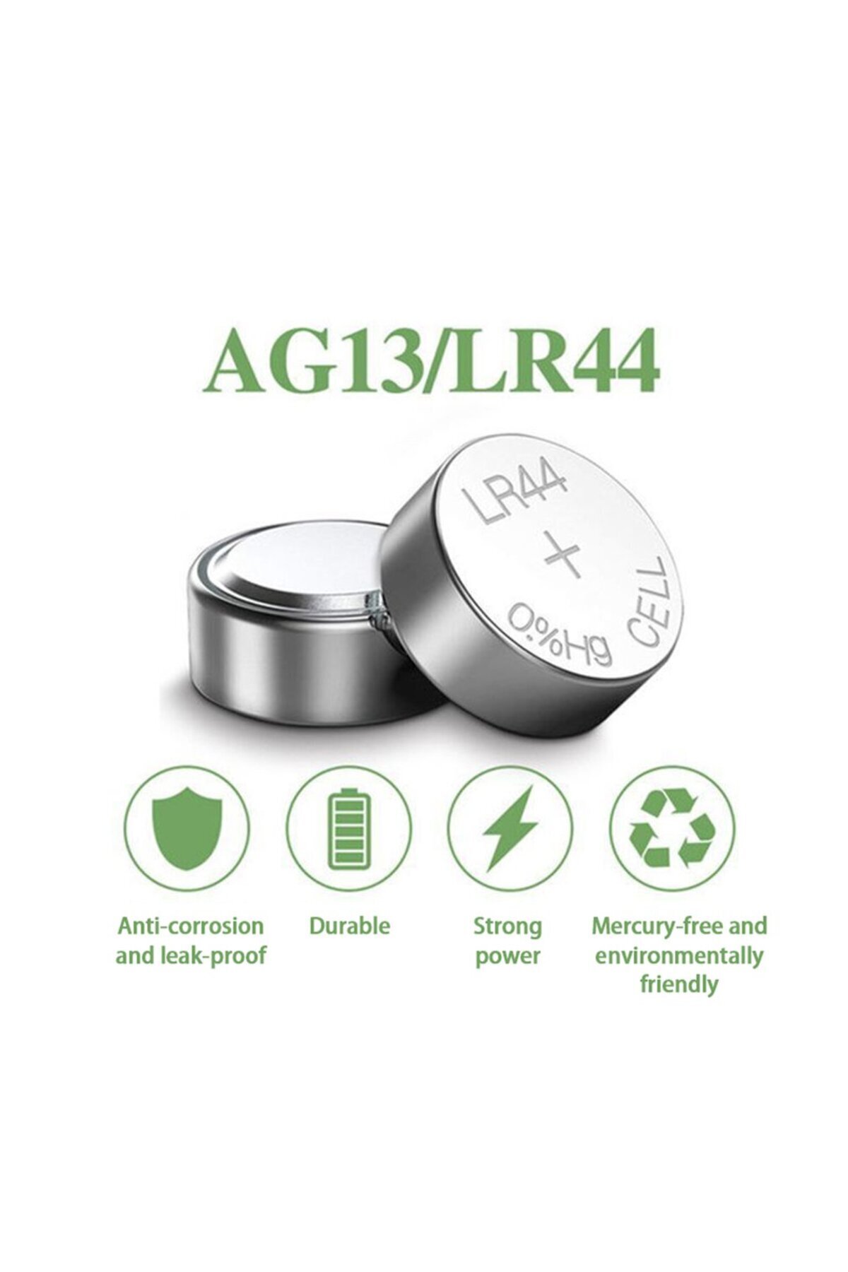 ATAELEKTRONİK Sesli Kitaplar Için Pil 1 Kart 10 Adet Ag13 Lr44h A76 Sr44 357 Alkalin Pil 1.5v Pil fotoğrafı 2 (önizleme)