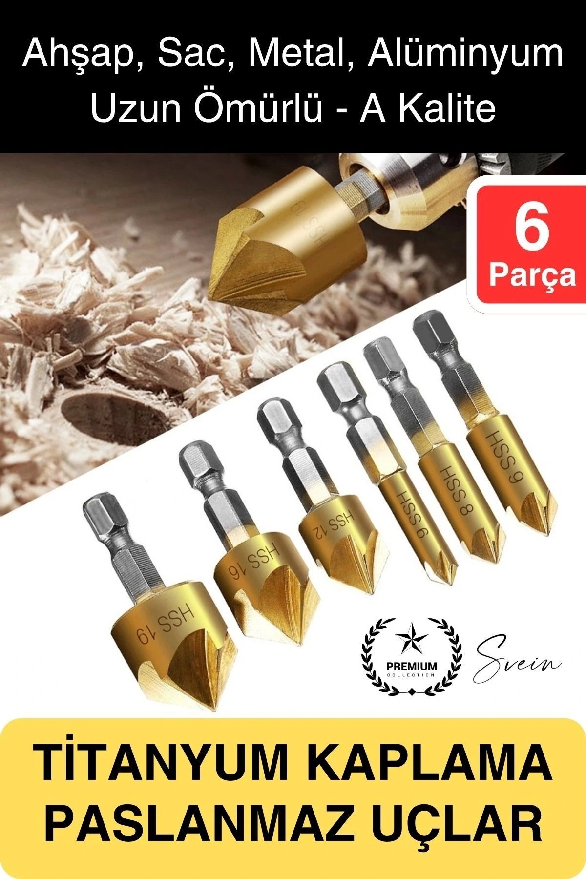 ASMUS TIETCHENS CDセット 6枚組 Svein Premium Titanyum Kaplama 6'lı Kırılmaz Uçlu Paslanmaz Ahşap