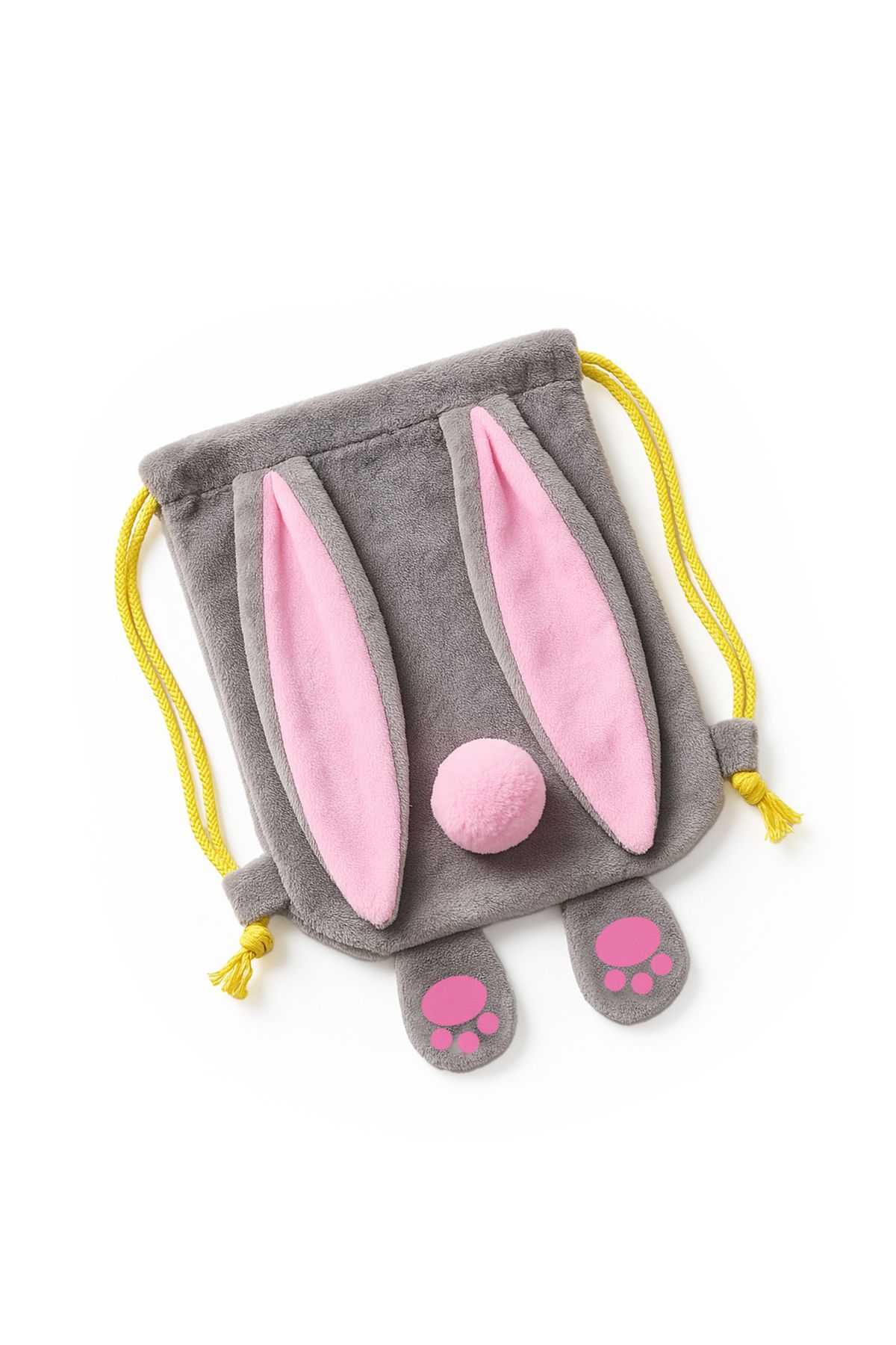 Özgüner Oyuncak-Pabtex Rabbit Ear Backpack – Plush Fabric, Colorful Rope Detailed Model 3