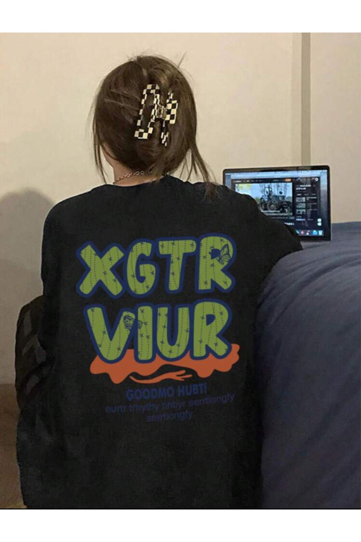 Crew Neck Oversize Sweatshirt Black XGTR