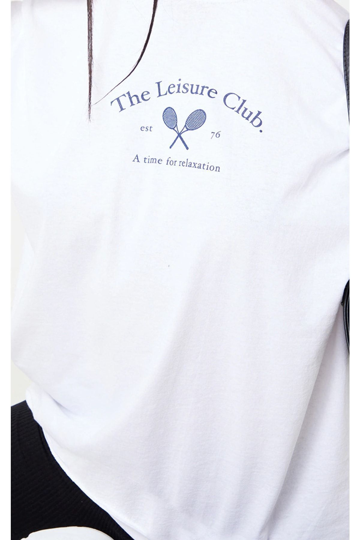 CLAYES-Tricou alb Oversize Tennis Club - Imprimat Oversize 4