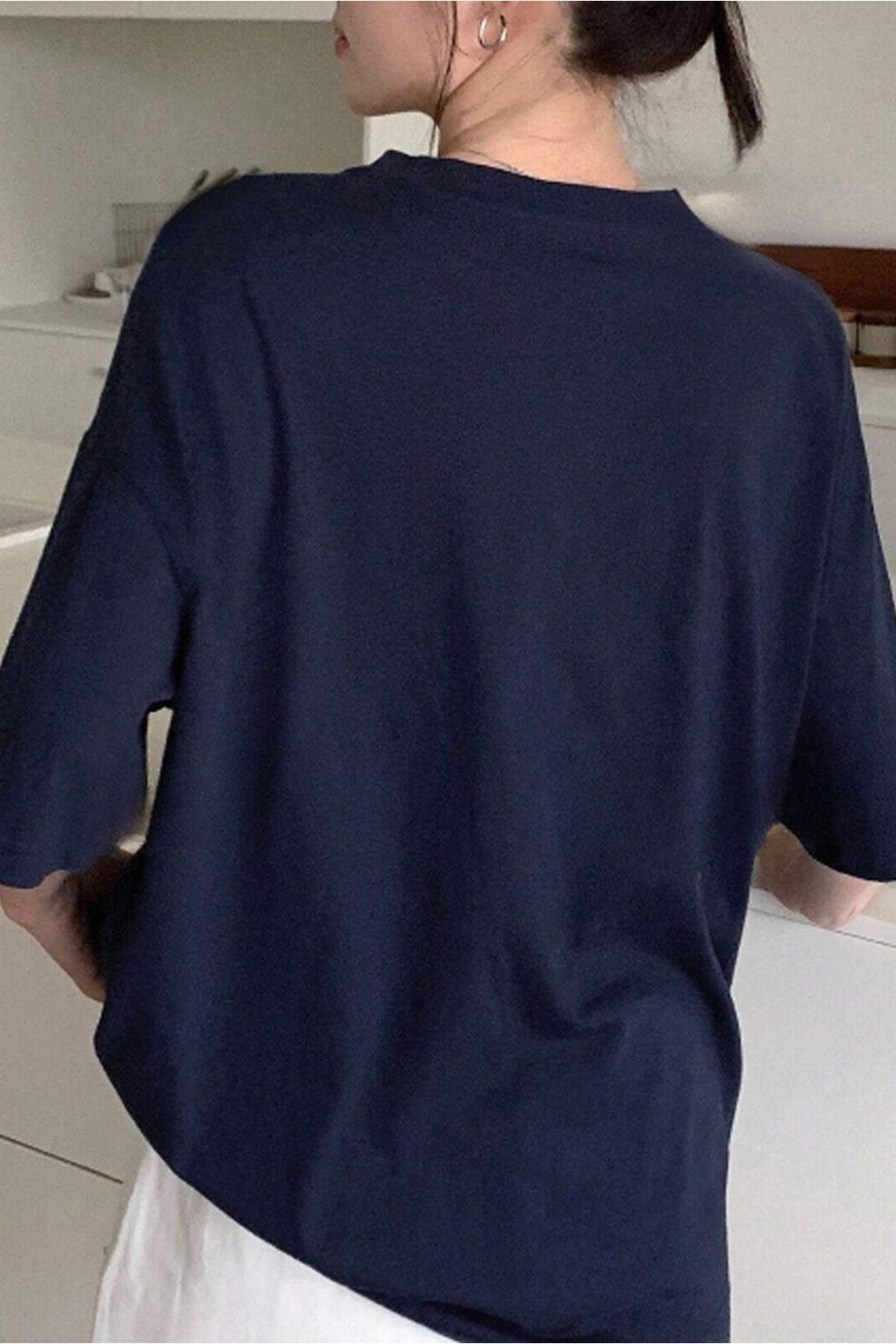 CLAYES  Thousand Süprem T-Shirt - Beyaz Baskılı Oversize Bisiklet Yaka Kısa Kol Tişört - Görsel 4