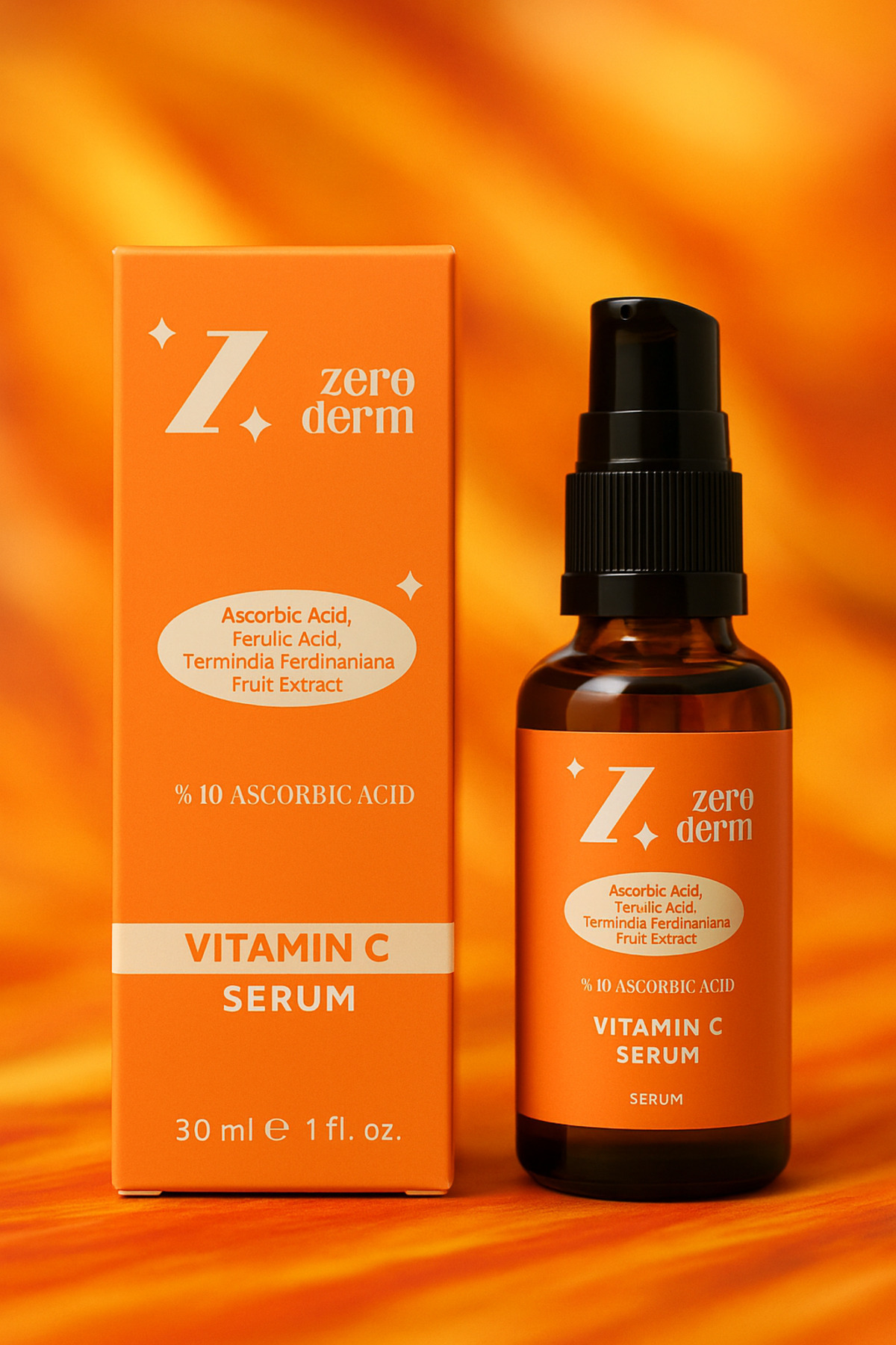 Leke Karşıtı Aydınlatıcı Vitamin C Serum Ascorbic Asit, Ferulic Asit 30 ML — cvitaminiserum01 — تصویر 6 از 7