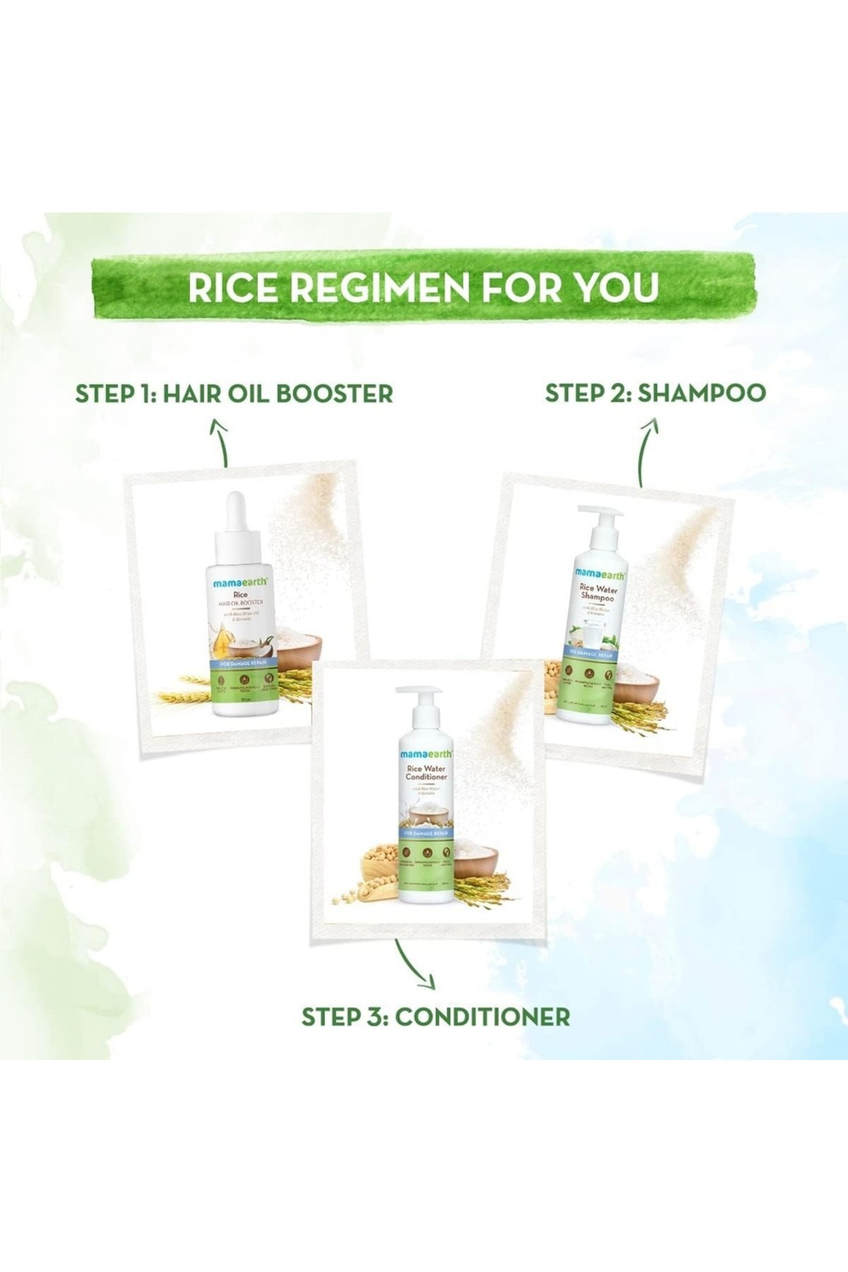 Mamaearth-Rice Water & Keratin Conditioner 250 ml for Smooth, Strong Hair with Reduced Breakage & Frizz 4
