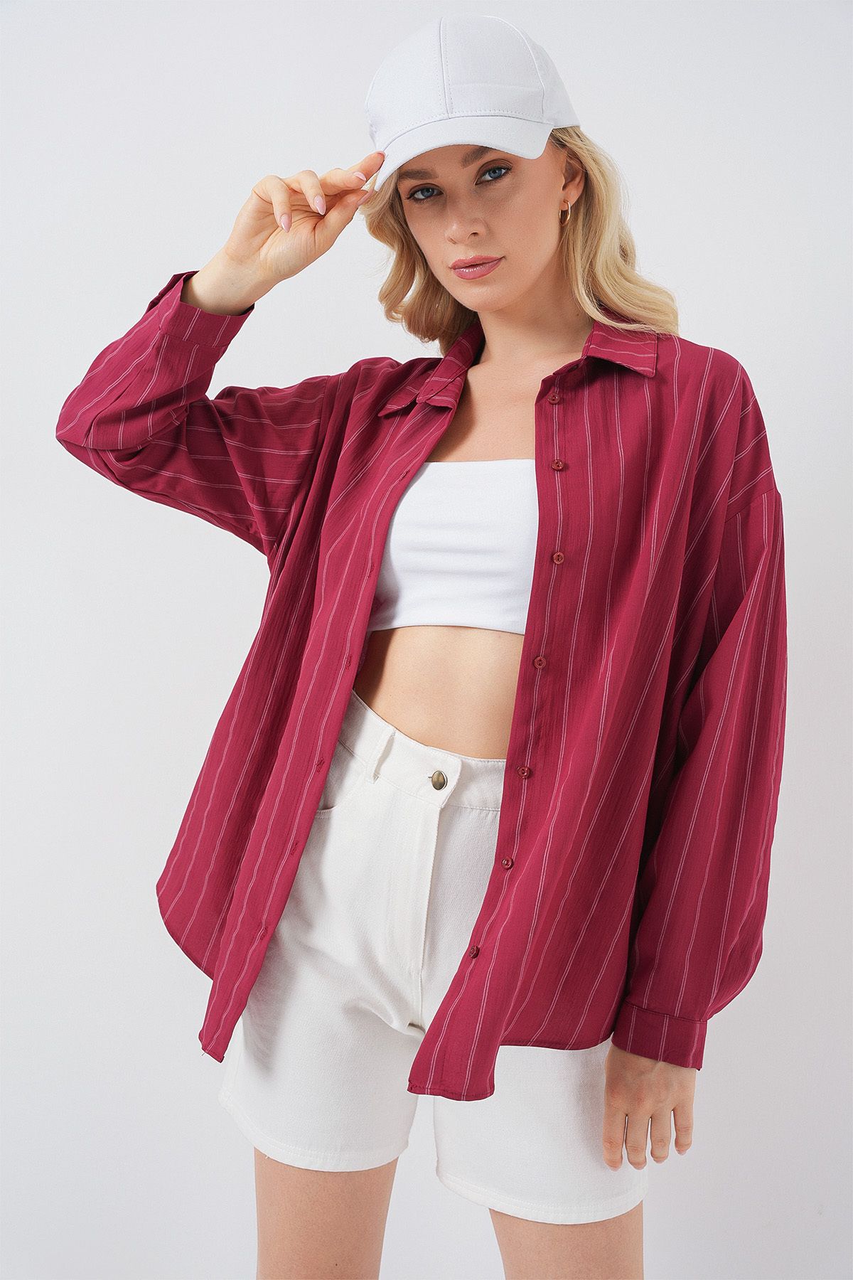 Bigdart-3900 Oversize Checkered Shirt - Red 1