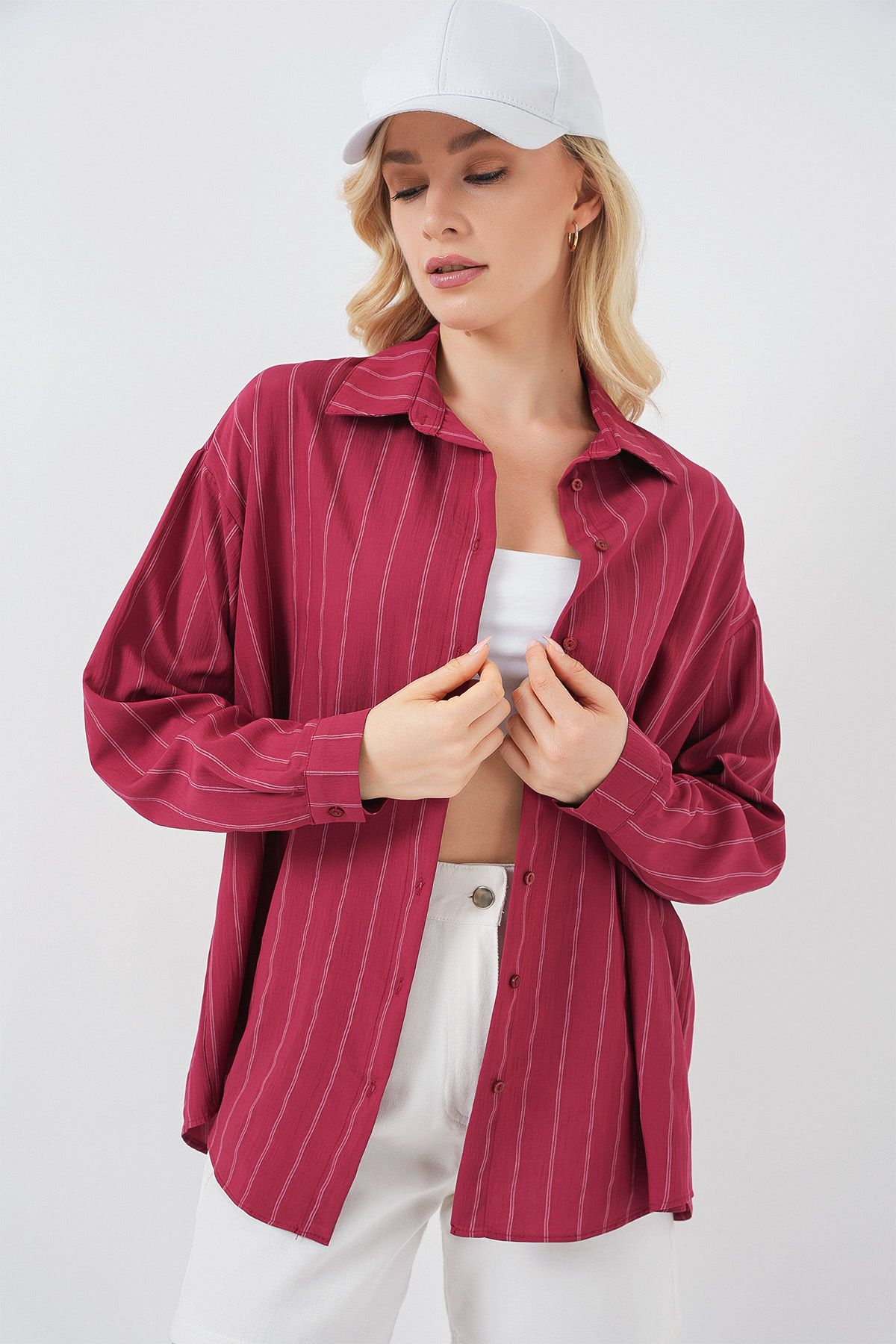 Bigdart-3900 Oversize Checkered Shirt - Red 4