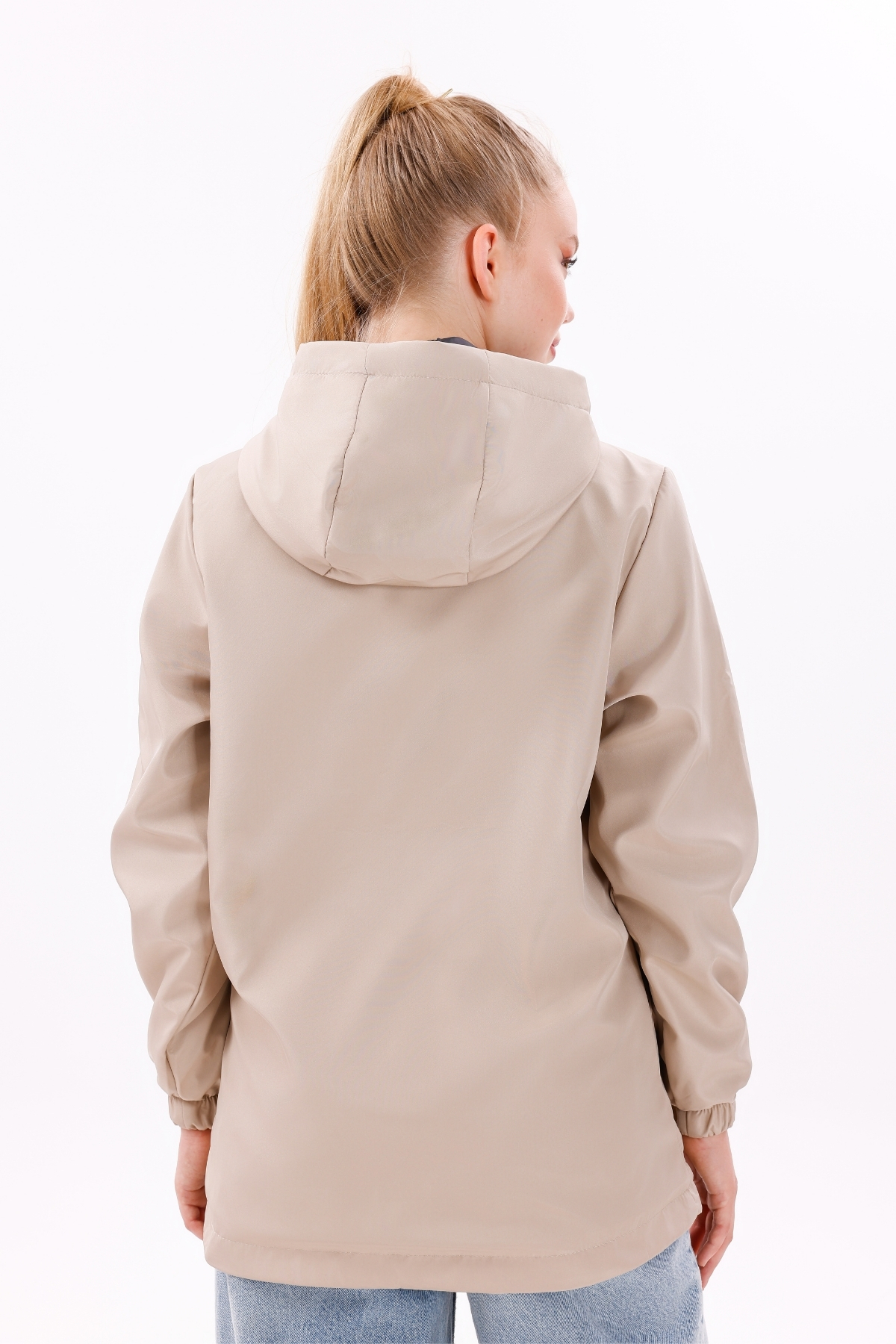 freemen  Kadın Taş Su Geçirmez Ve Rüzgara Dayanıklı Astarlı Kapüşonlu Yağmurluk - Rüzgarlık - Görsel 6