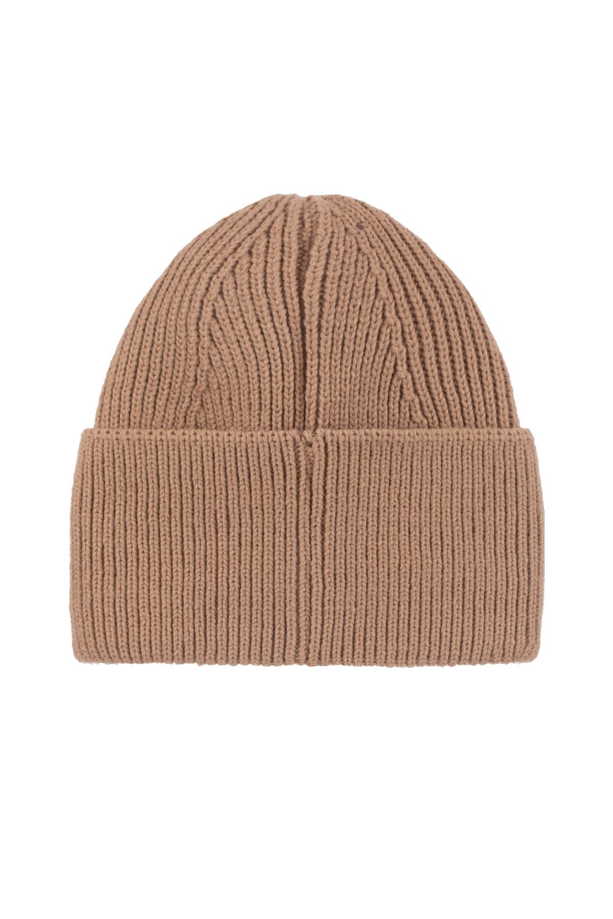 Nordbron-Camel Unisex Acrylic Logo Soft Knitwear - Stretchy Ribbed Winter Beanie 4