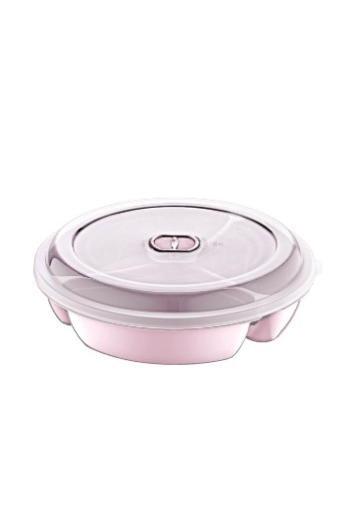 HOBBY LİFE-3 Compartment Microwave Storage Container with Lid, Nutrition Container 21 X 21 X 5 (H) cm 2
