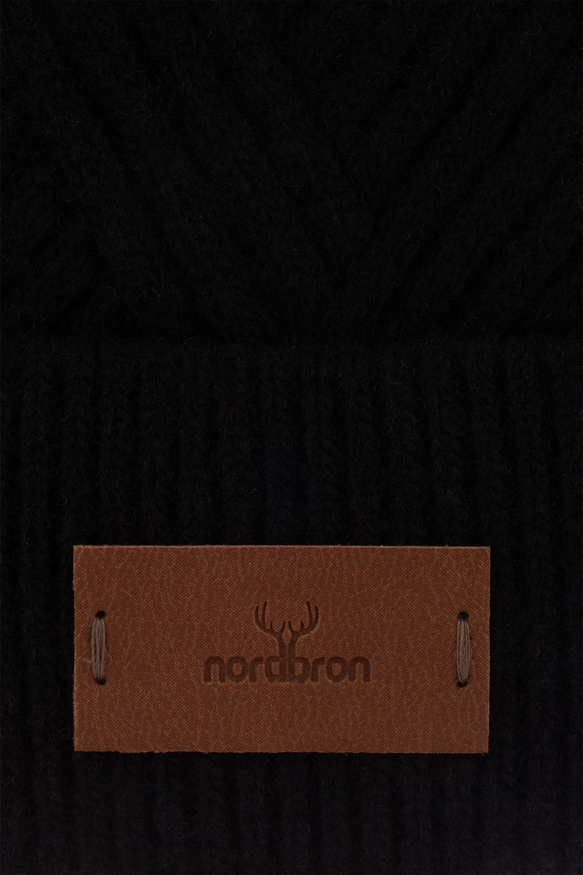 Nordbron-Men's Black Print Soft Knitwear - Beanie Textured, Stretchy and Double Fold Winter Tukerna 3