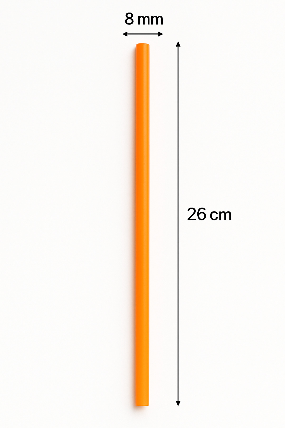 alenked-Frozen Orange Pipette 26 cm / 8mm - 50 Pieces 3