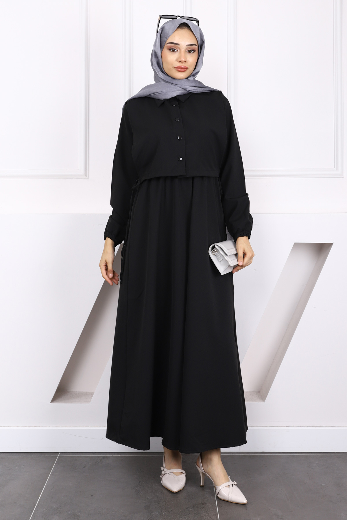 İmajButik-Set combinat rochie cămașă neagră 1