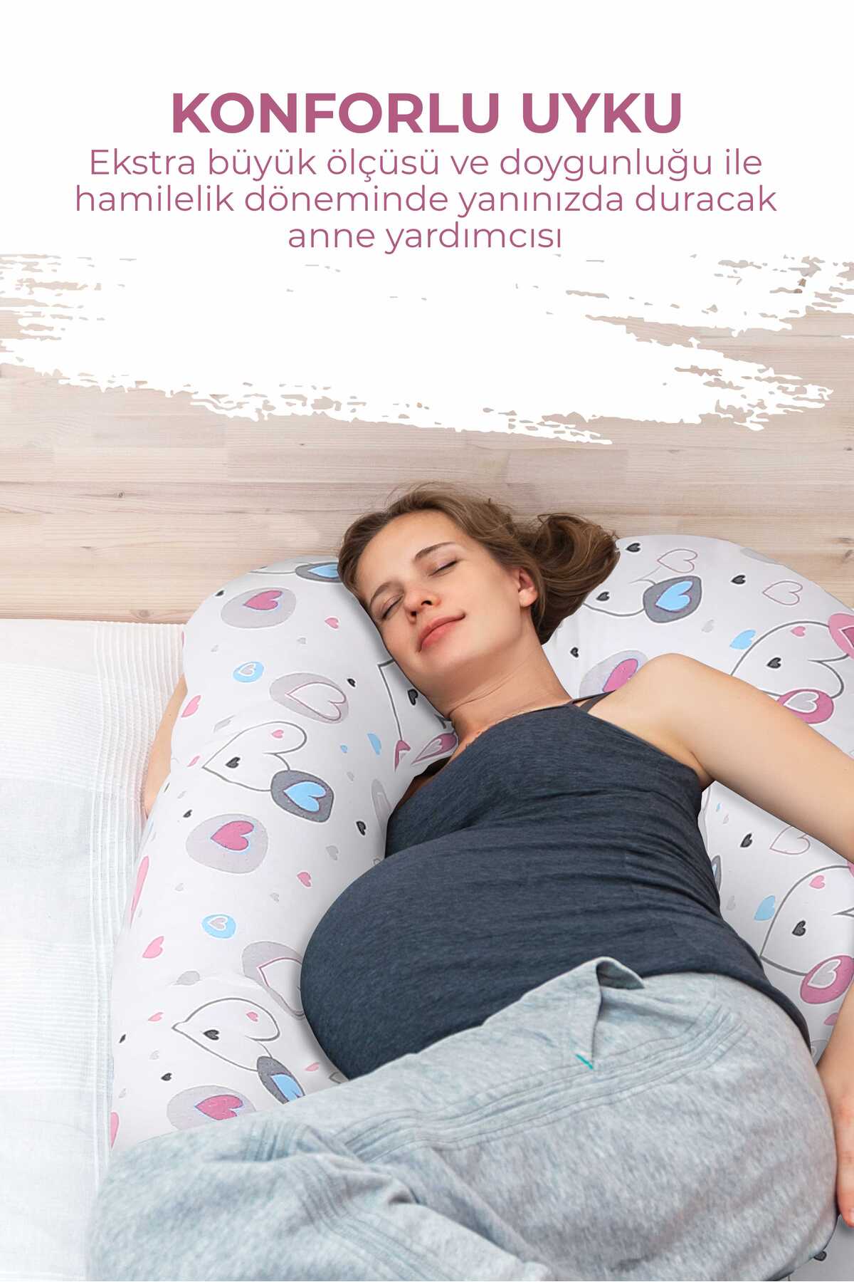 RUYALAR BEBEK 5 Farklı Bölge Destekli Hamile Ve Emzirme Yastığı fotoğrafı 2 (önizleme)