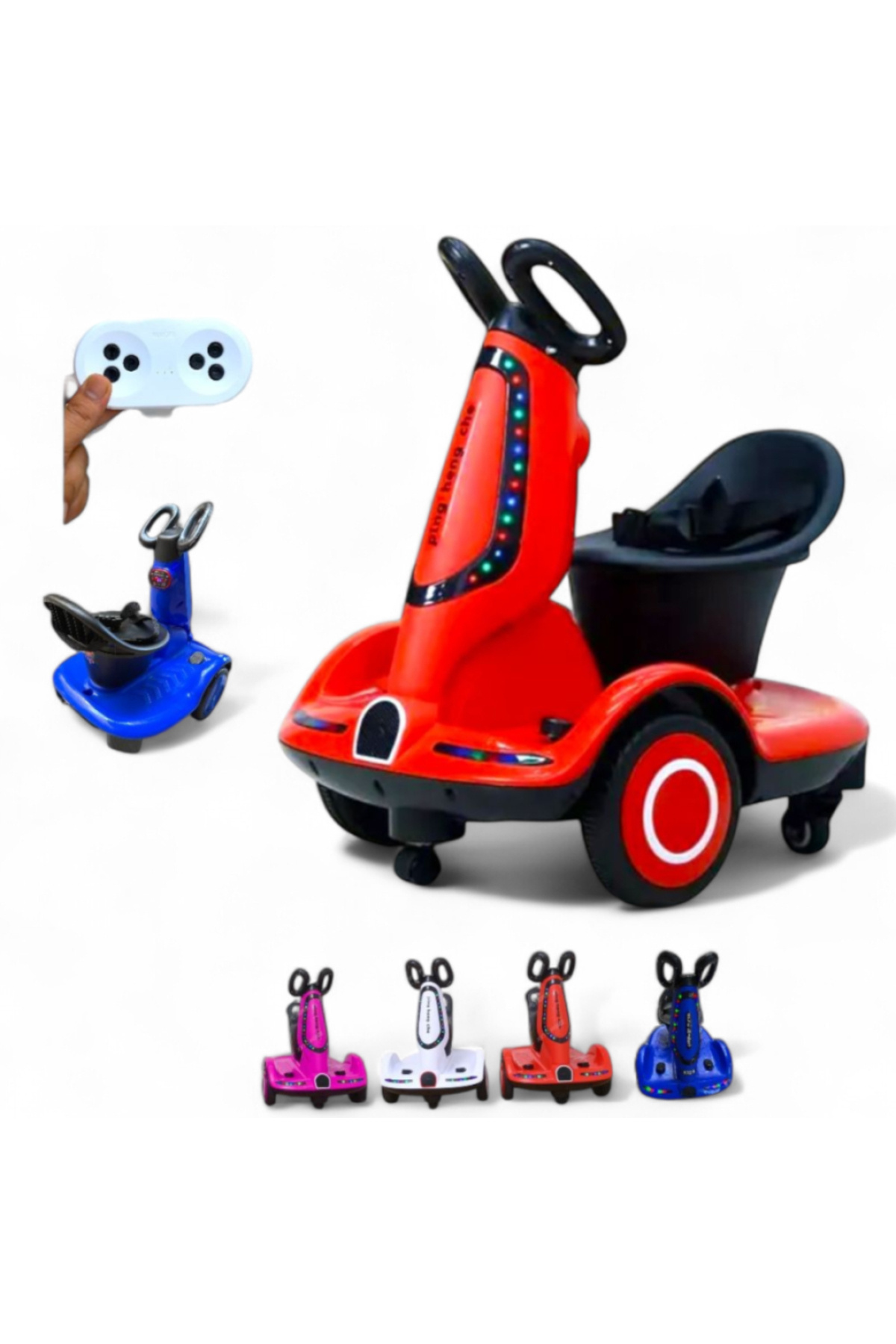 Denx سكوتر التوازن الكهربائي للأطفال بأربع عجلات