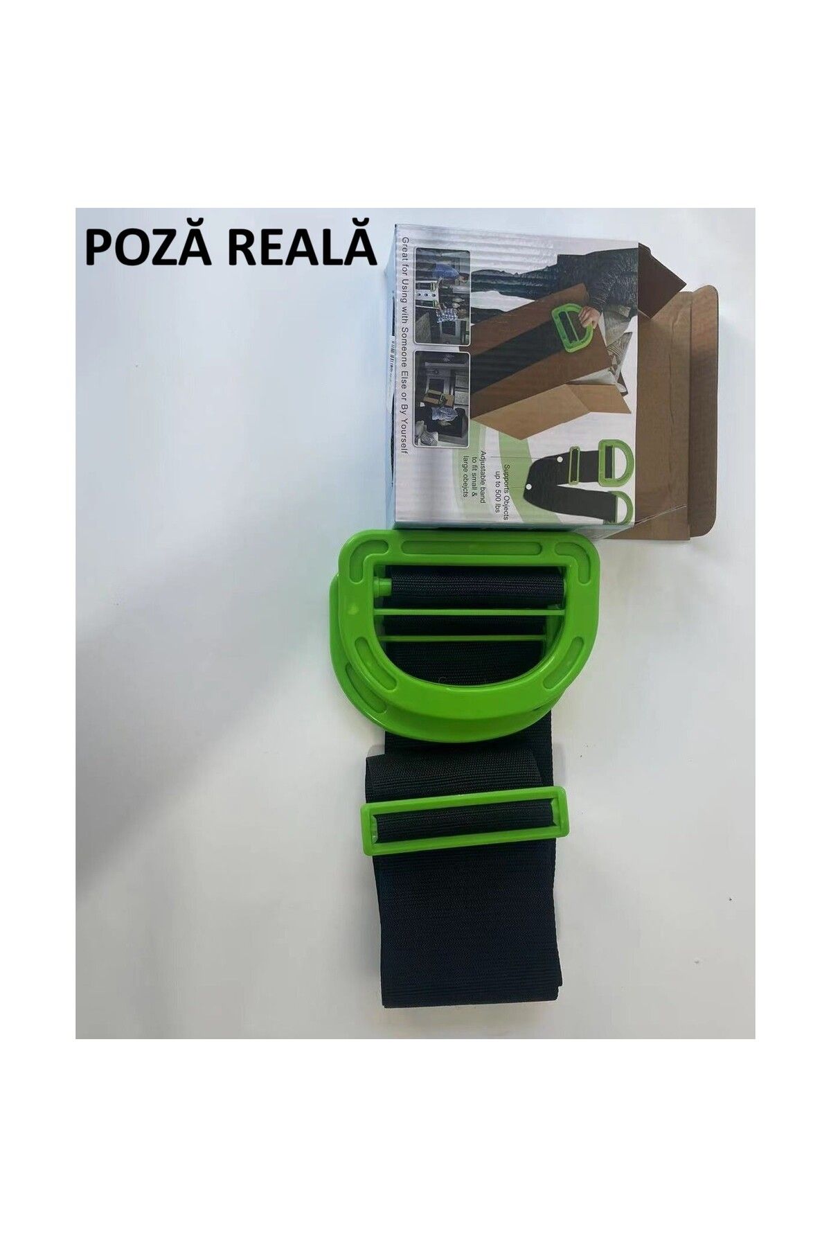 Flippy-Elastic Strap, Flippy, Maximum Length 1.7 m, Support 100 kg, Black/Green 6