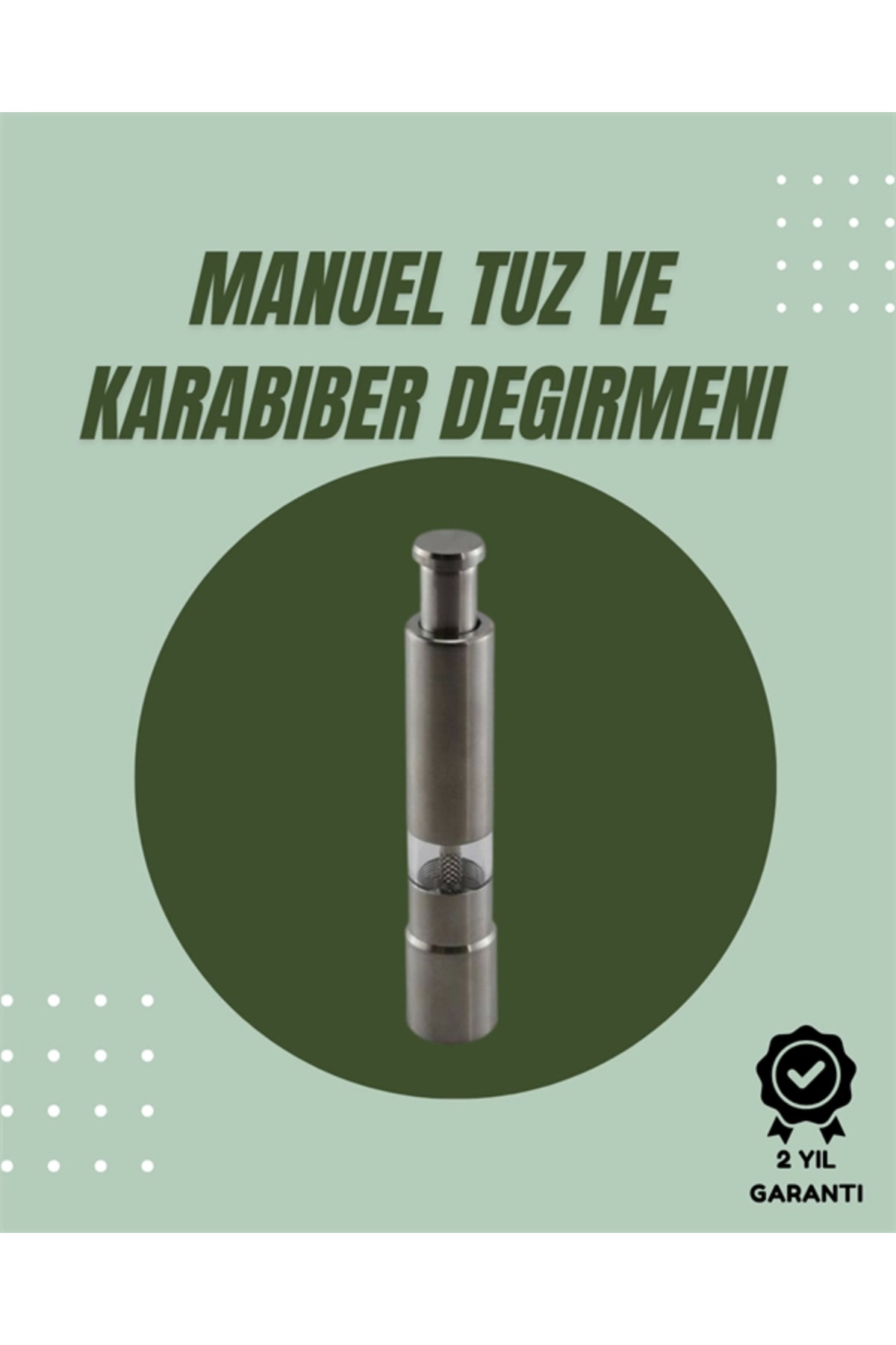 CannStore Orta Boy Kararbiber ve Tuz Öğütücü - Kolay Kullanım, Şık Tasarım