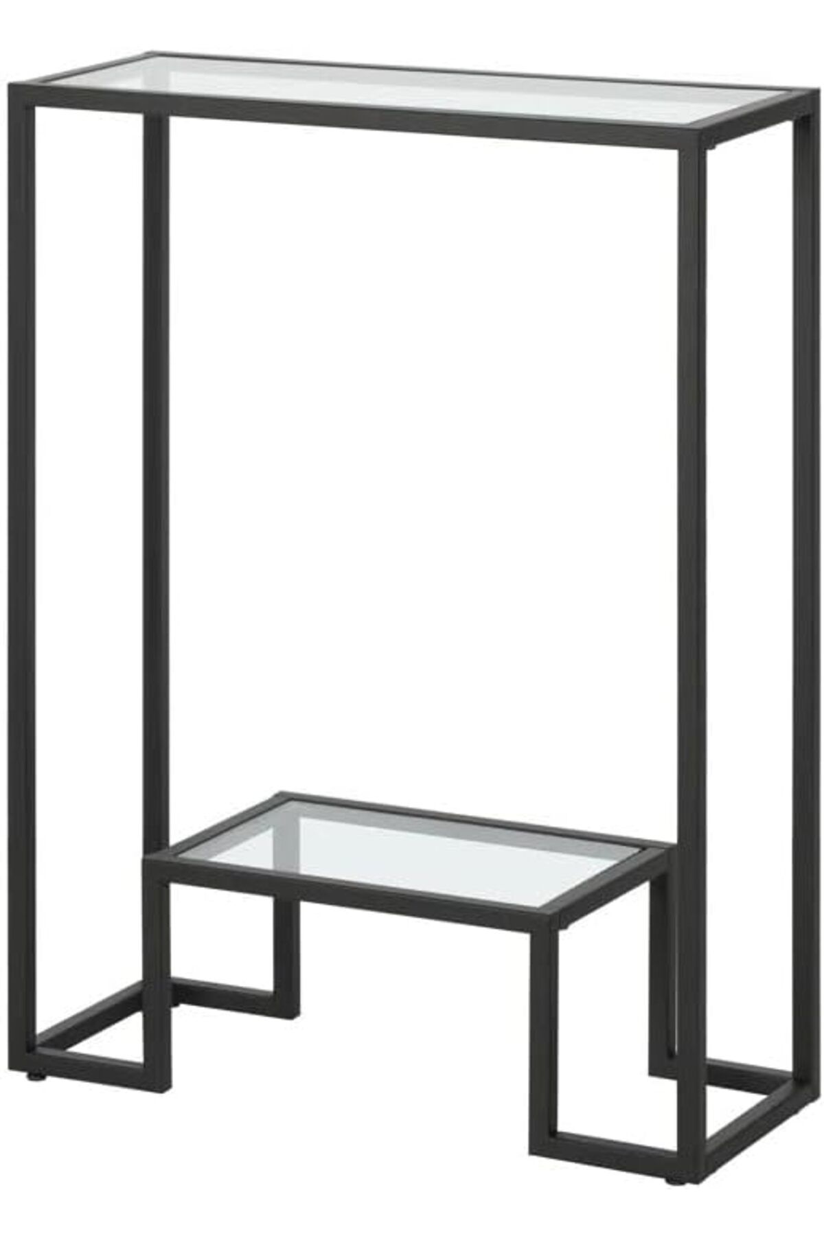 genric-FFD Console Table Pre Assembled Glass Shelves with Metal Frame Entrance Console Table Sofa 4