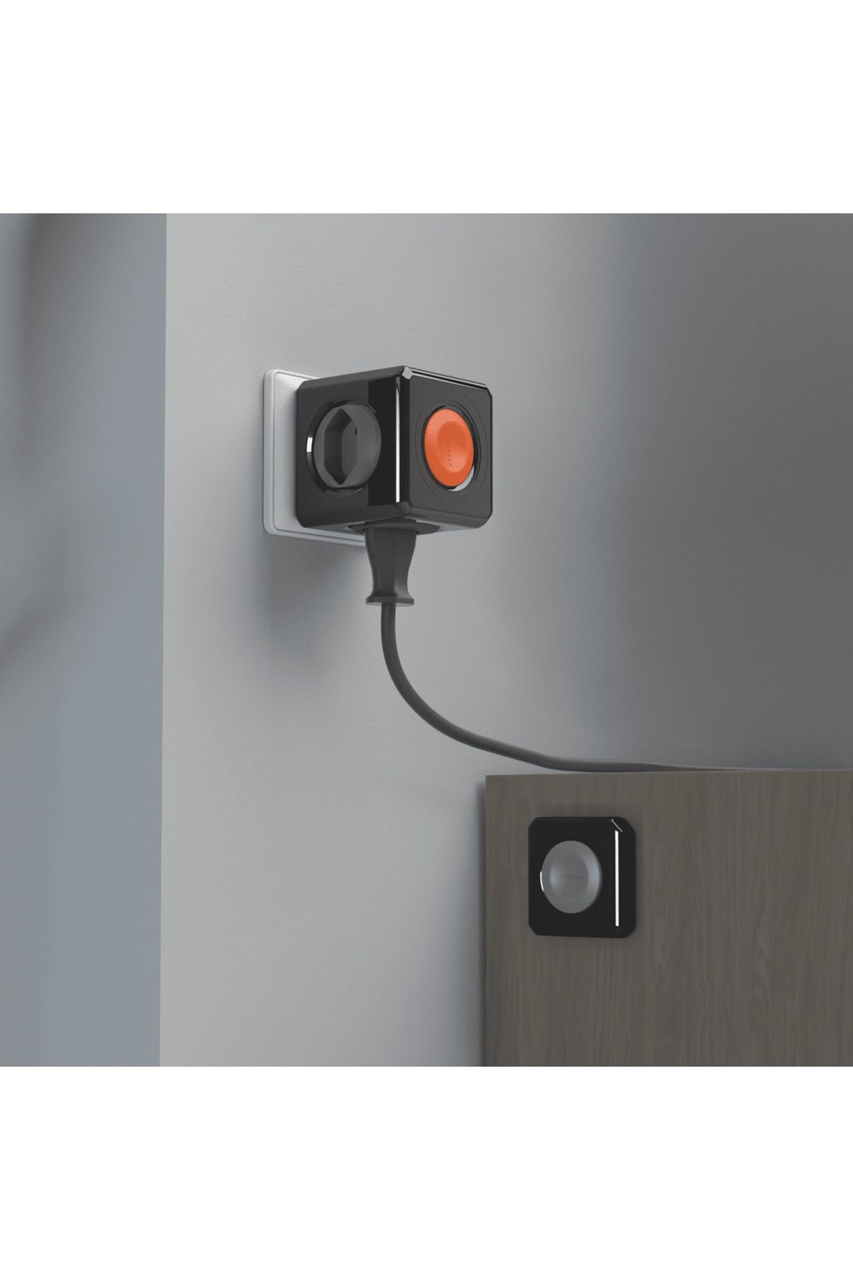 Allocacoc-Cubic extension cord with remote control, Powercube by Allocacoc, 4 sockets, black 2