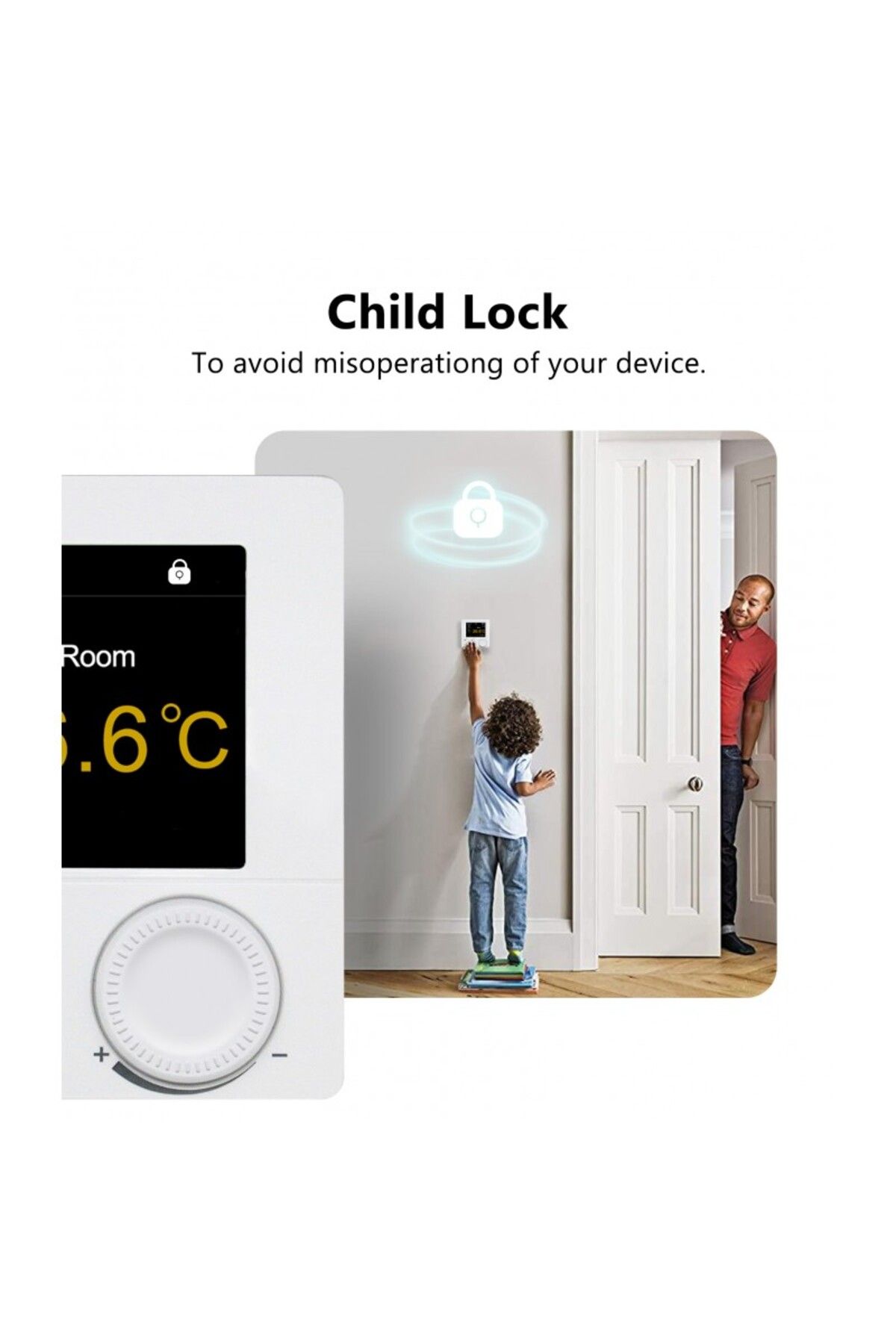 BeOk-Termostat digital Wifi, programabil, ecran LCD, control vocal, Android, smartphone iOS, alb 7