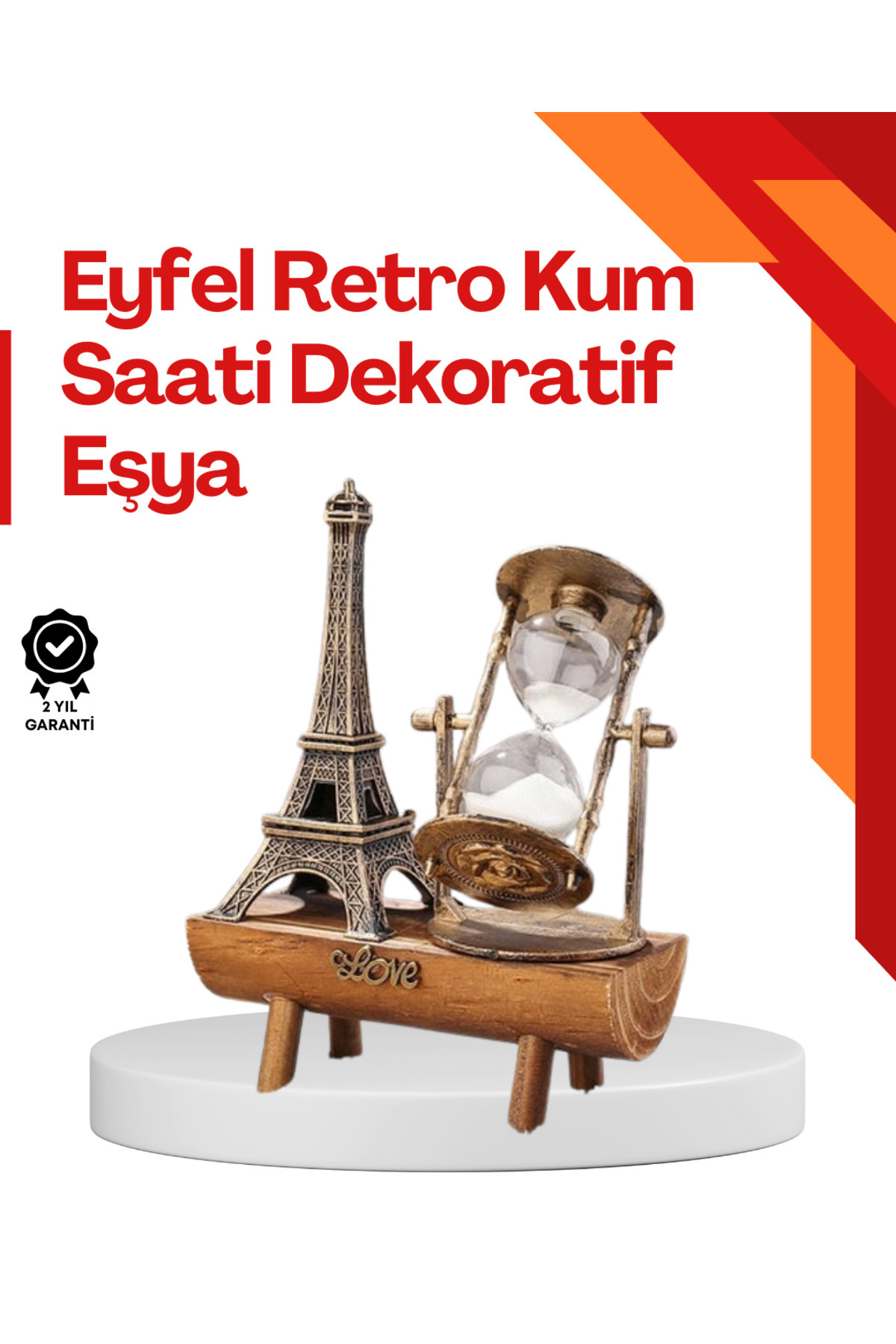 ASTRALTECH Masa Üstü Ahşap Kum Saati – Dekoratif, Dayanıklı ve Şık