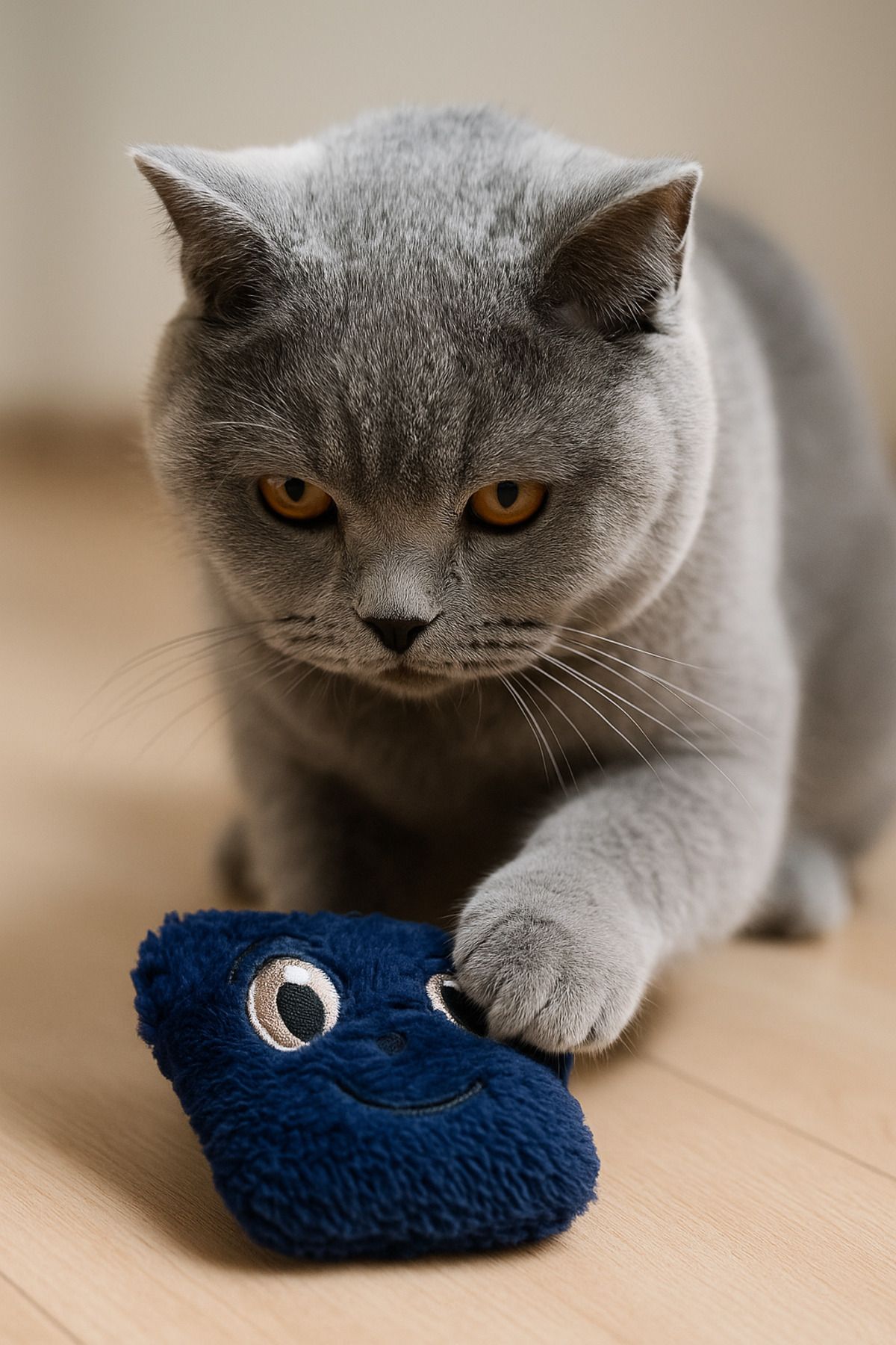 Lazy Paws-Cat Toy Interactive with Catnip and Bell, Stress Reliever, Relaxing Playmate - Plush Frog 4