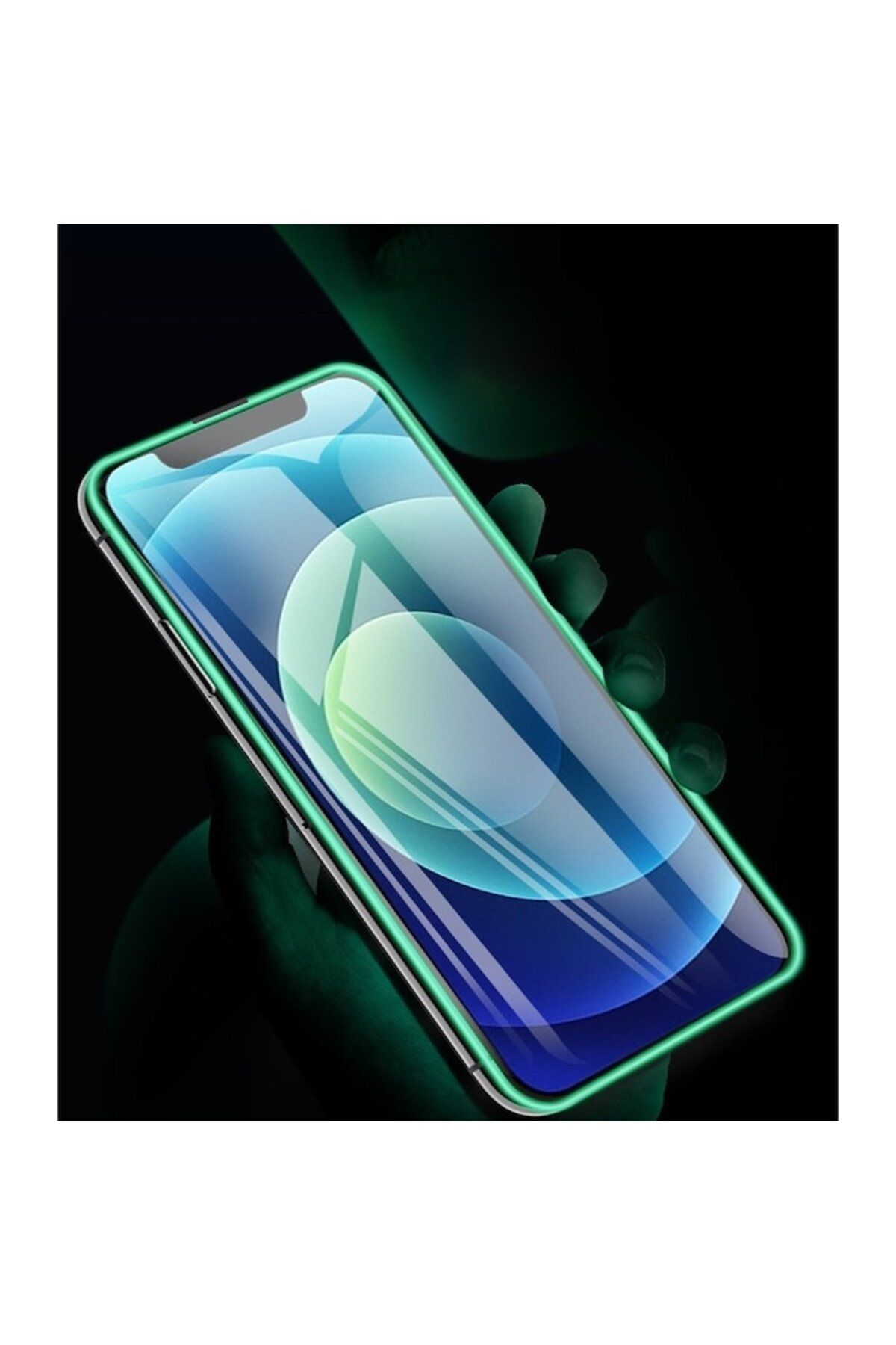 Danex-Luminous Tempered Glass Screen Protector for Apple iPhone 14 Pro Max with Green Phosphorescent Edge 3