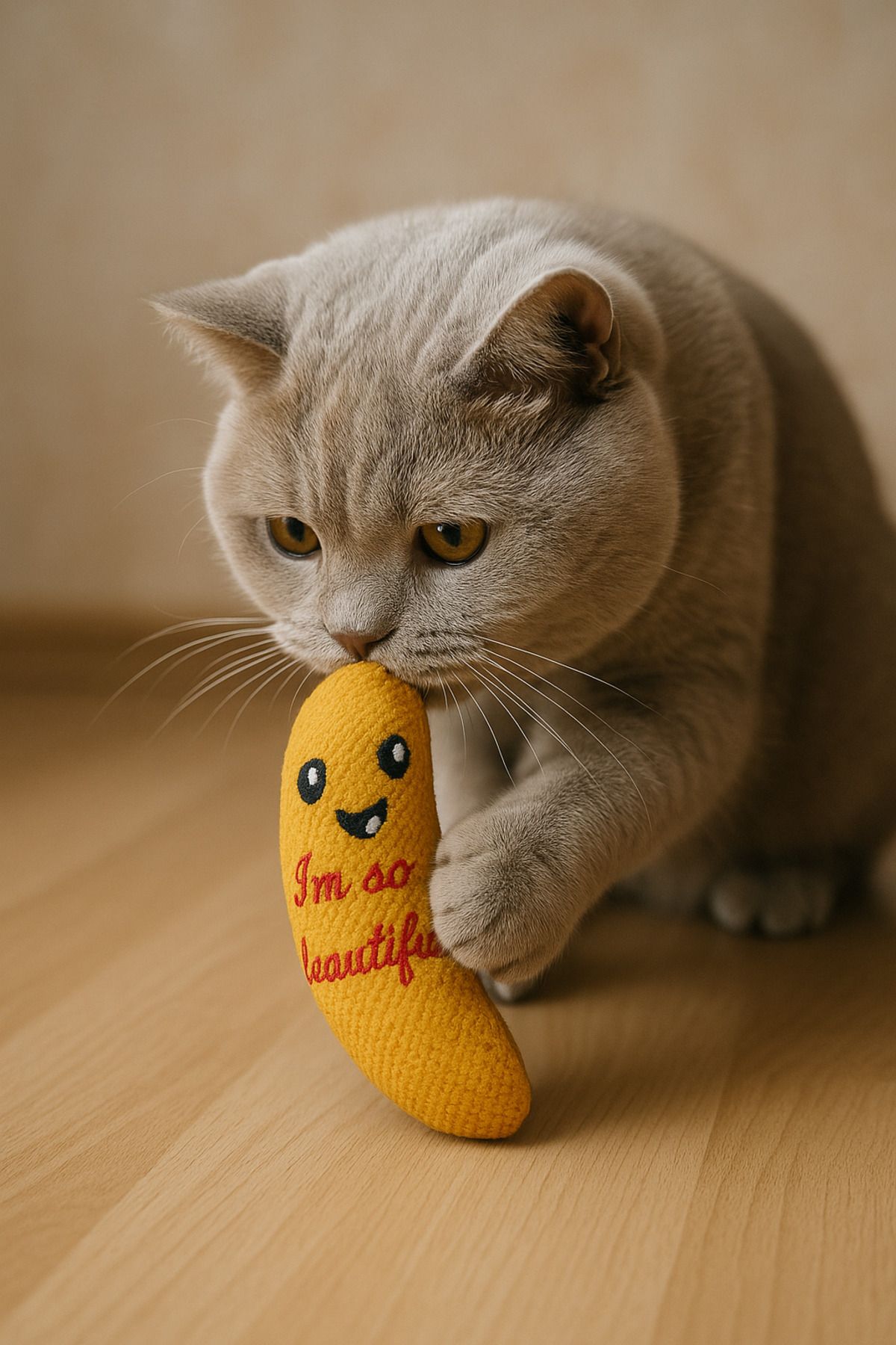 Lazy Paws-Cat Toycatnip and Bell Interactive,Stress Reducing, Relaxing Playmate - Banana 4