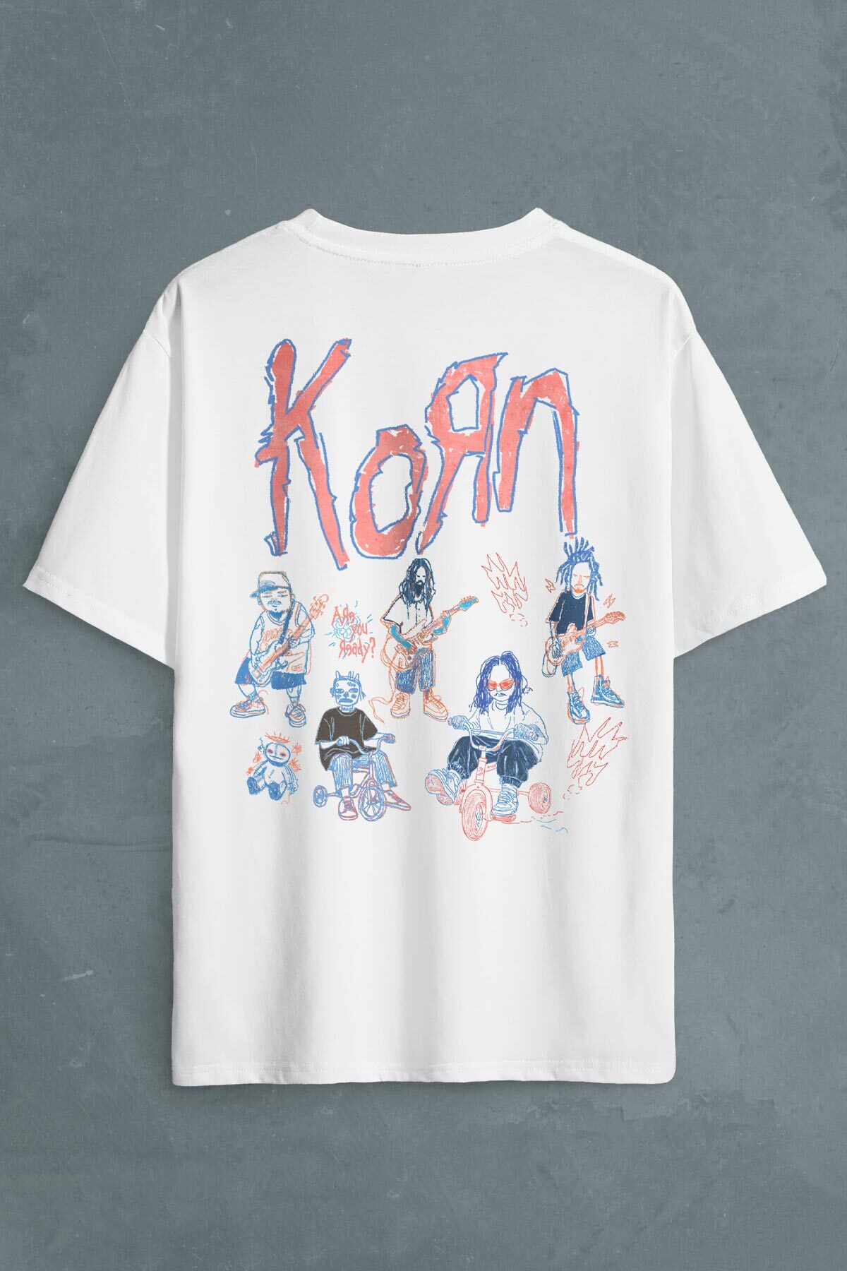 Kendim Seçtim Korn T-shirt Nu Metal RapCore Metal Music Drawing