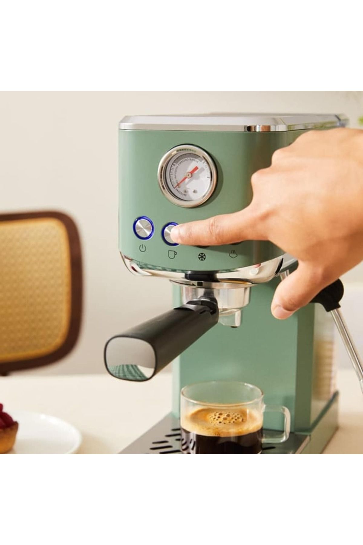 Create-Retro semi-automatic espresso machine, CREATE, Thera Classic Compact, sage 5