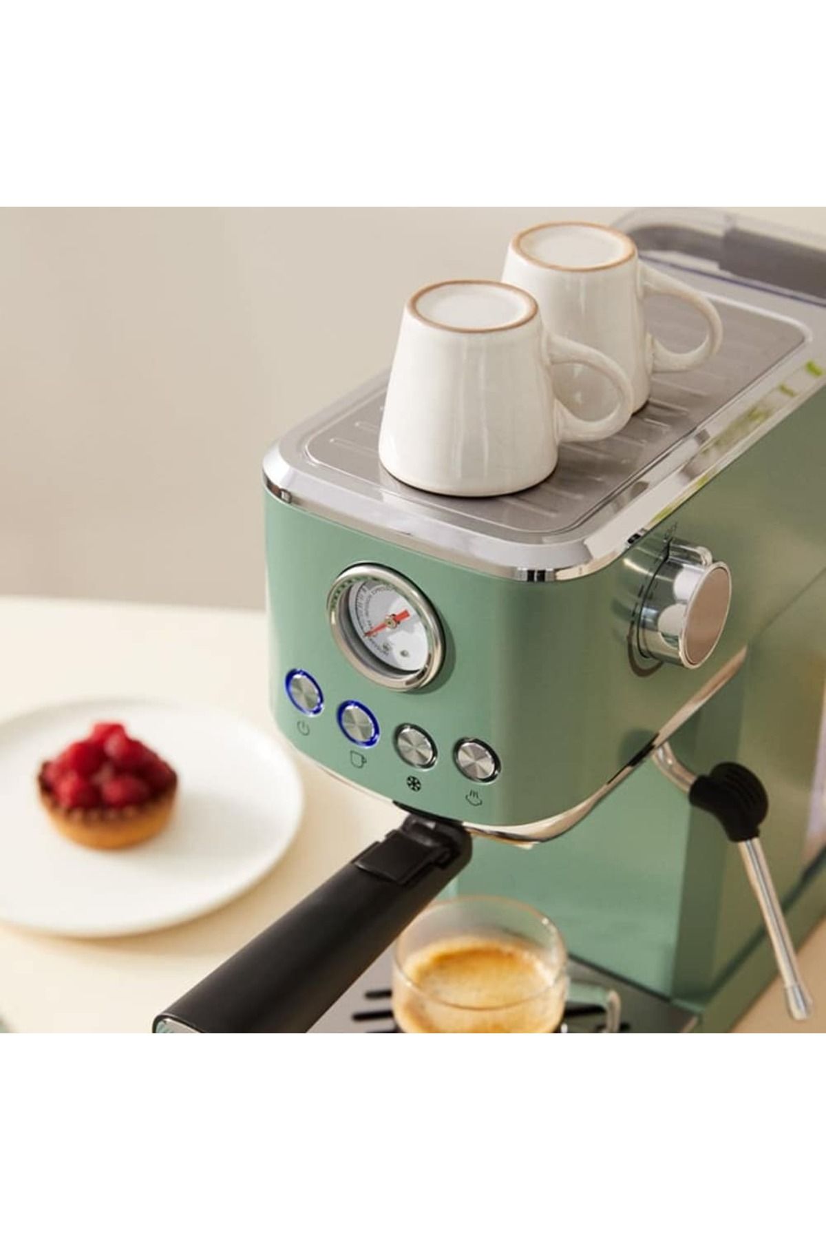 Create-Retro semi-automatic espresso machine, CREATE, Thera Classic Compact, sage 4