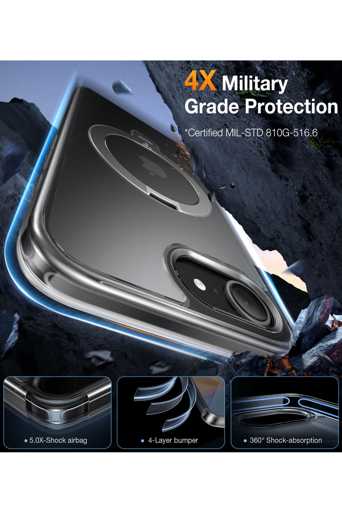 TORRAS-جراب دوار 360 درجة لهاتف iPhone 16e 2025 مع حامل، مناسب لـ MagSafe، حماية من الدرجة العسكرية 4X، مقاوم للتدوير 2