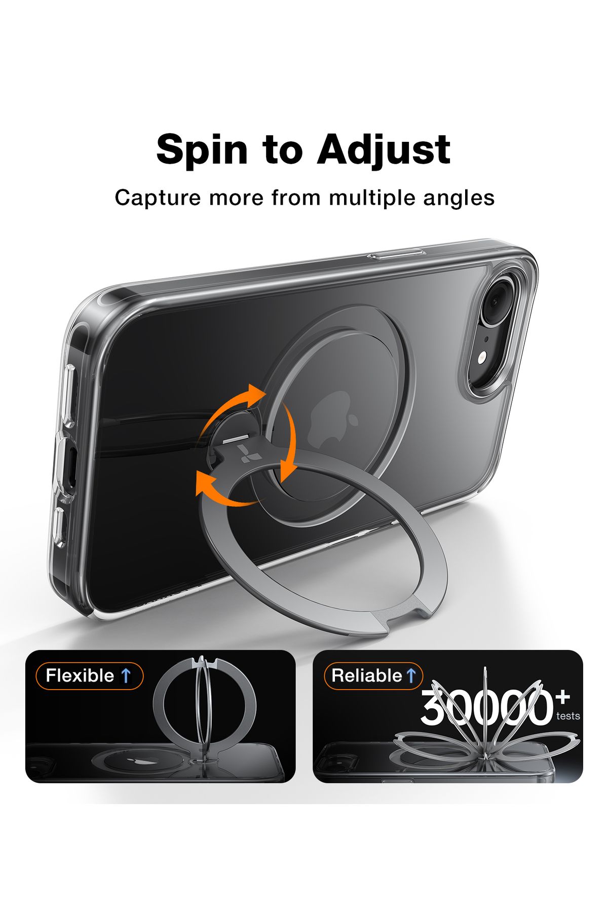 TORRAS-جراب دوار 360 درجة لهاتف iPhone 16e 2025 مع حامل، مناسب لـ MagSafe، حماية من الدرجة العسكرية 4X، مقاوم للتدوير 3