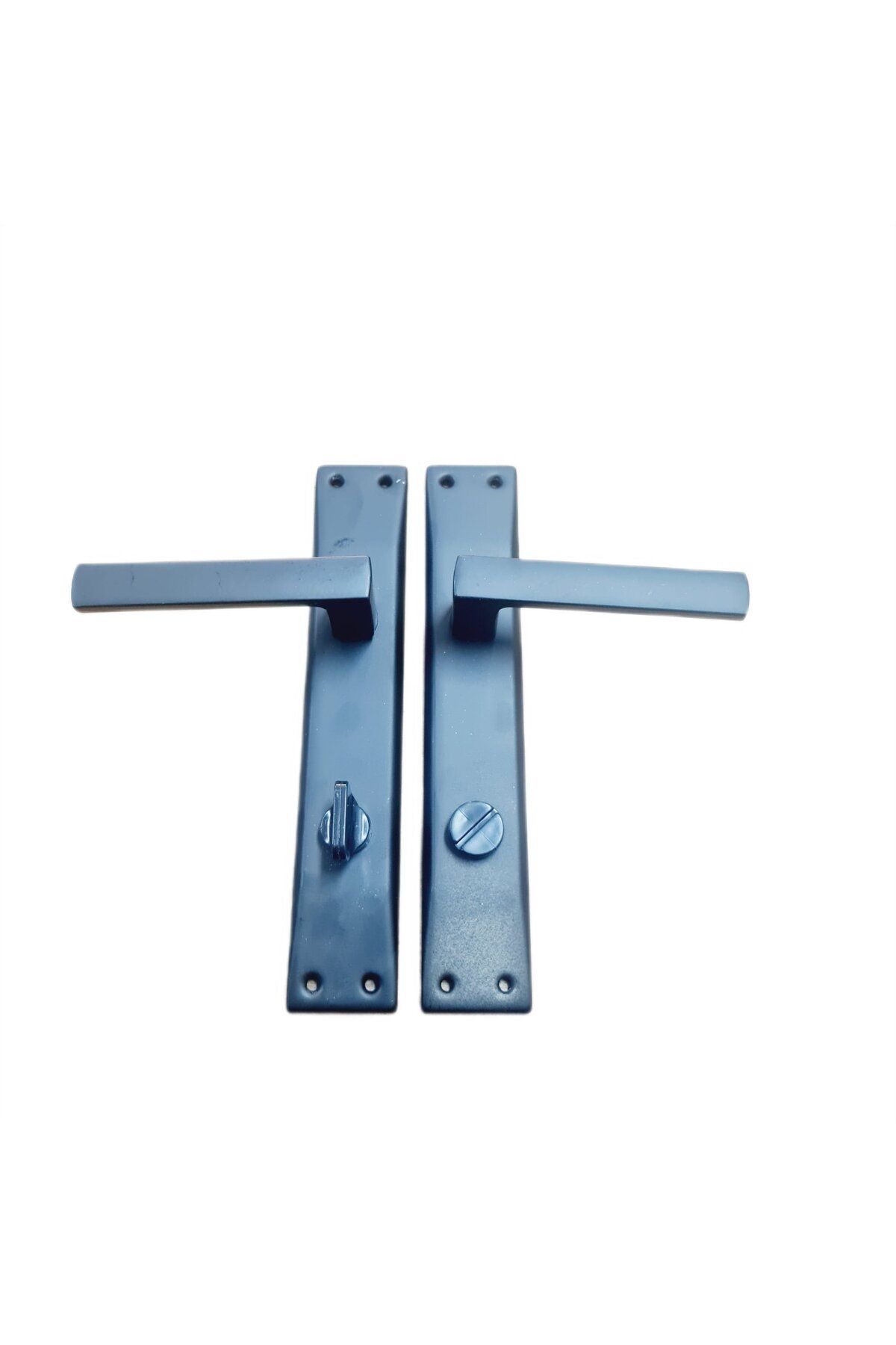 Nobel-Max Avanti Mirrored Matte Black Wc Door Handle – Modern and Stylish Design / 2 Sets 1