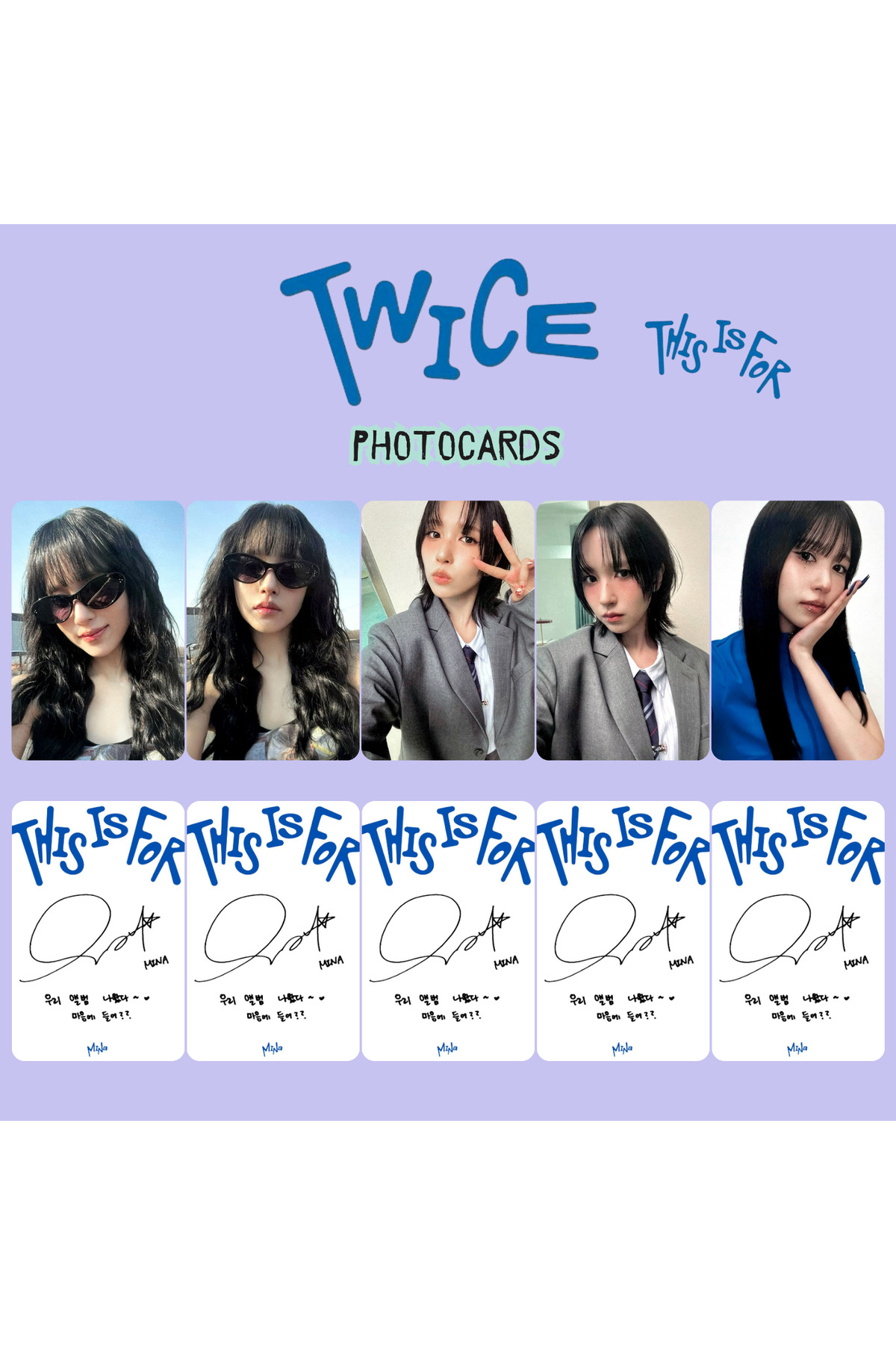 Kpop Dünyasi Twice Mina'' This Is for'' Photocards Set- Trendyol