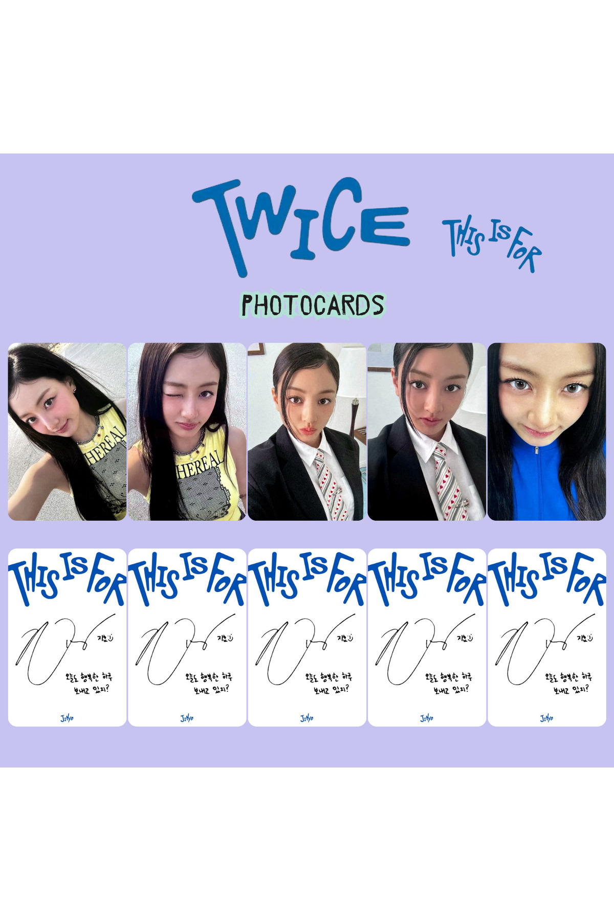 Kpop Dünyasi TWICE Jihyo '' This is For '' Photocards Set - Fiyatı