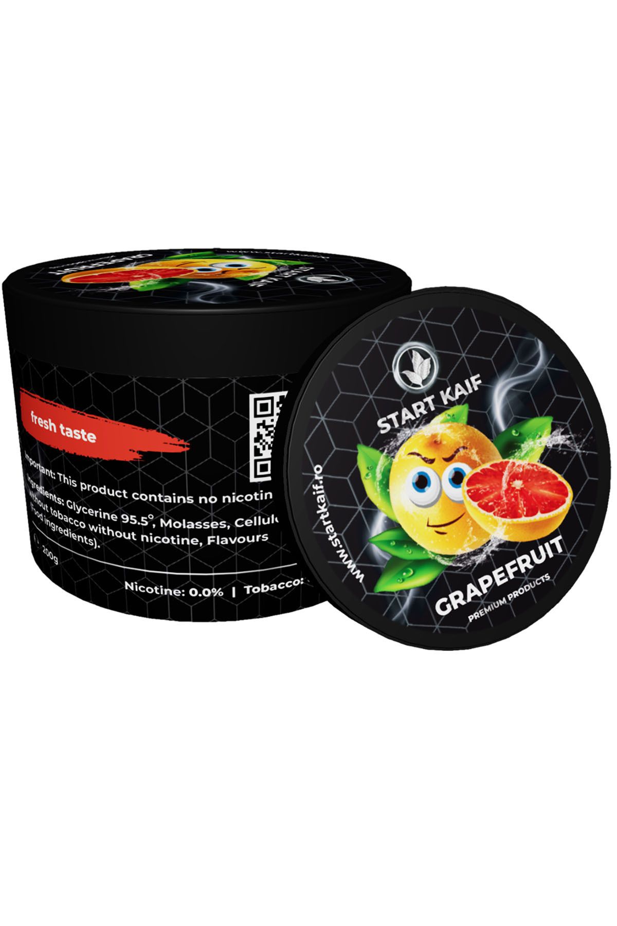 Start Kaif-StartKaif Hookah Flavor, Grapefruit, made of cellulose, without nicotine or tobacco, 200g 1