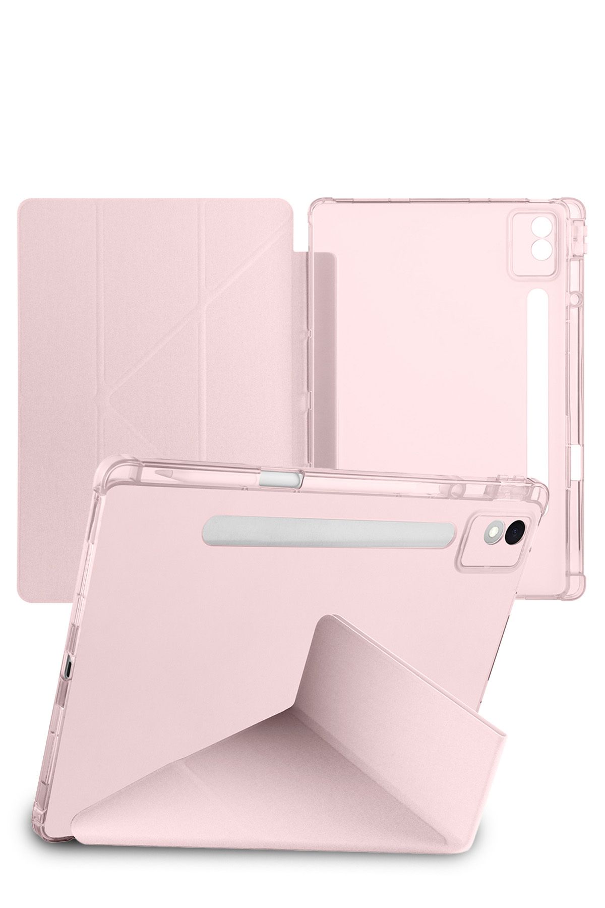 Nezih Case-Lenovo Idea Tab Pro 12.7” Tb373Fu Compatible Tri Folding Smart Case with Pen Compartment and Sleep Mode 3