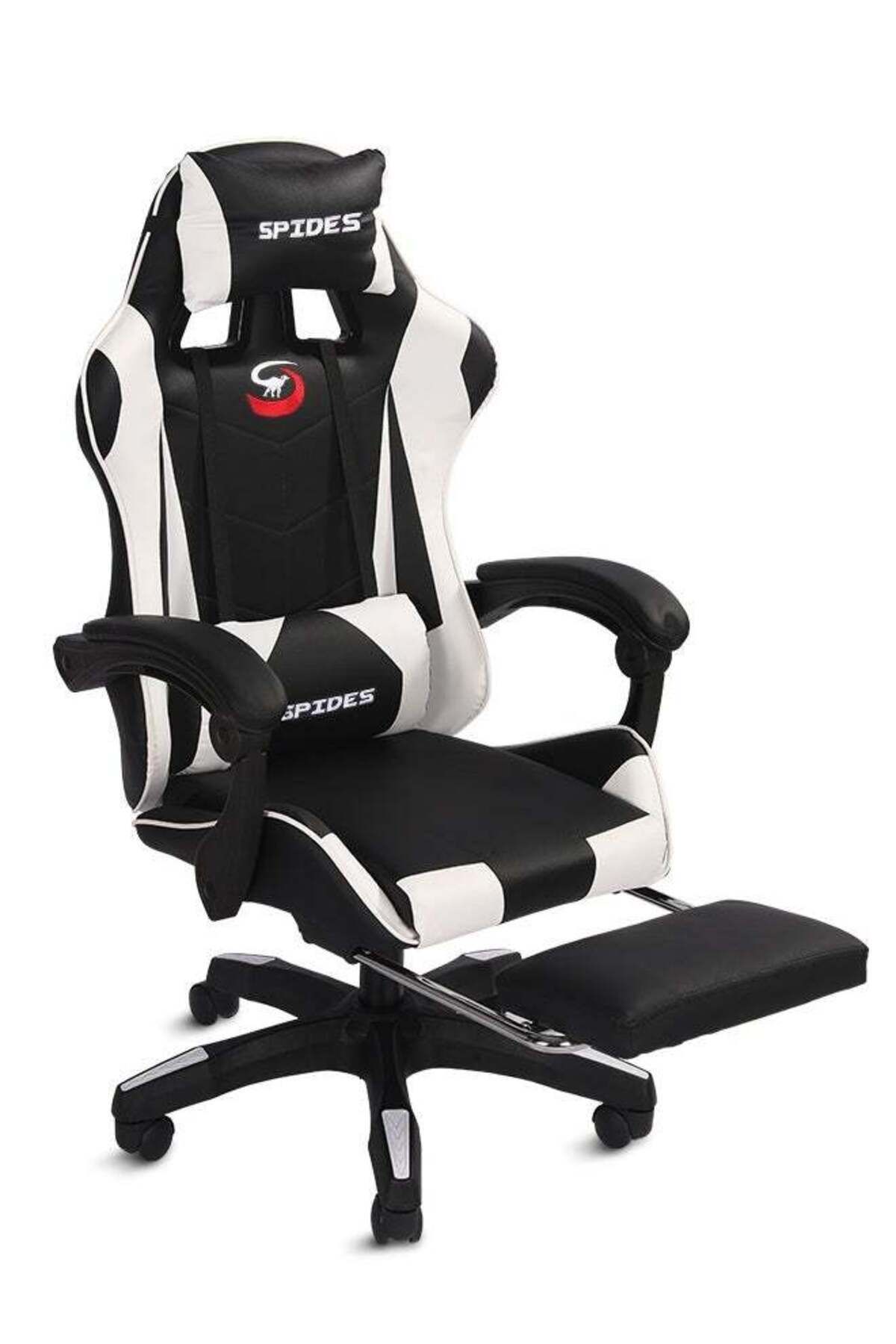 fun zone-Ergonomic Gaming Chair with Footrest Computer Gaming Chair Height Adjustable with Footrest 360° 8