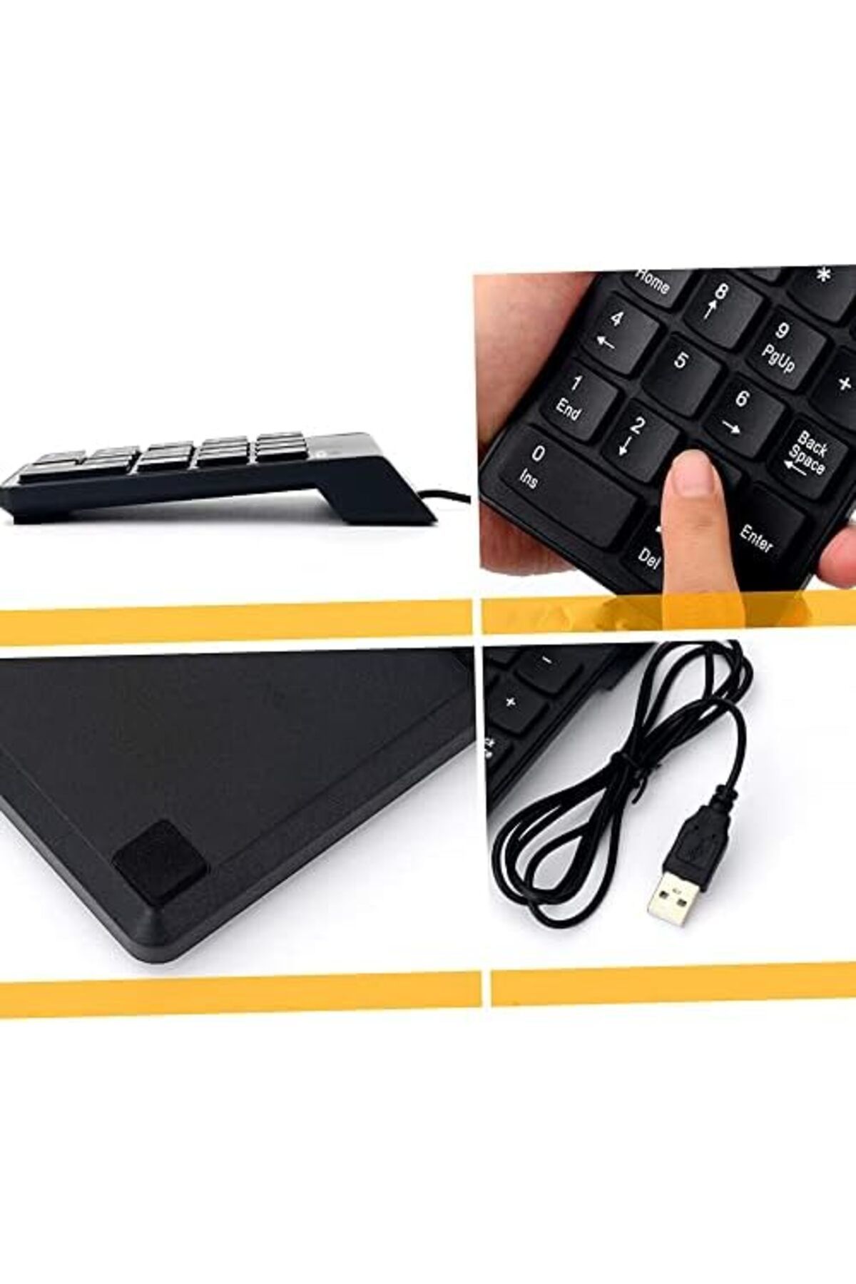 Biki-Small USB Numeric Keyboard with 18 Keys for iMac/Mac Pro/Air/Pro and Laptop Computer 4