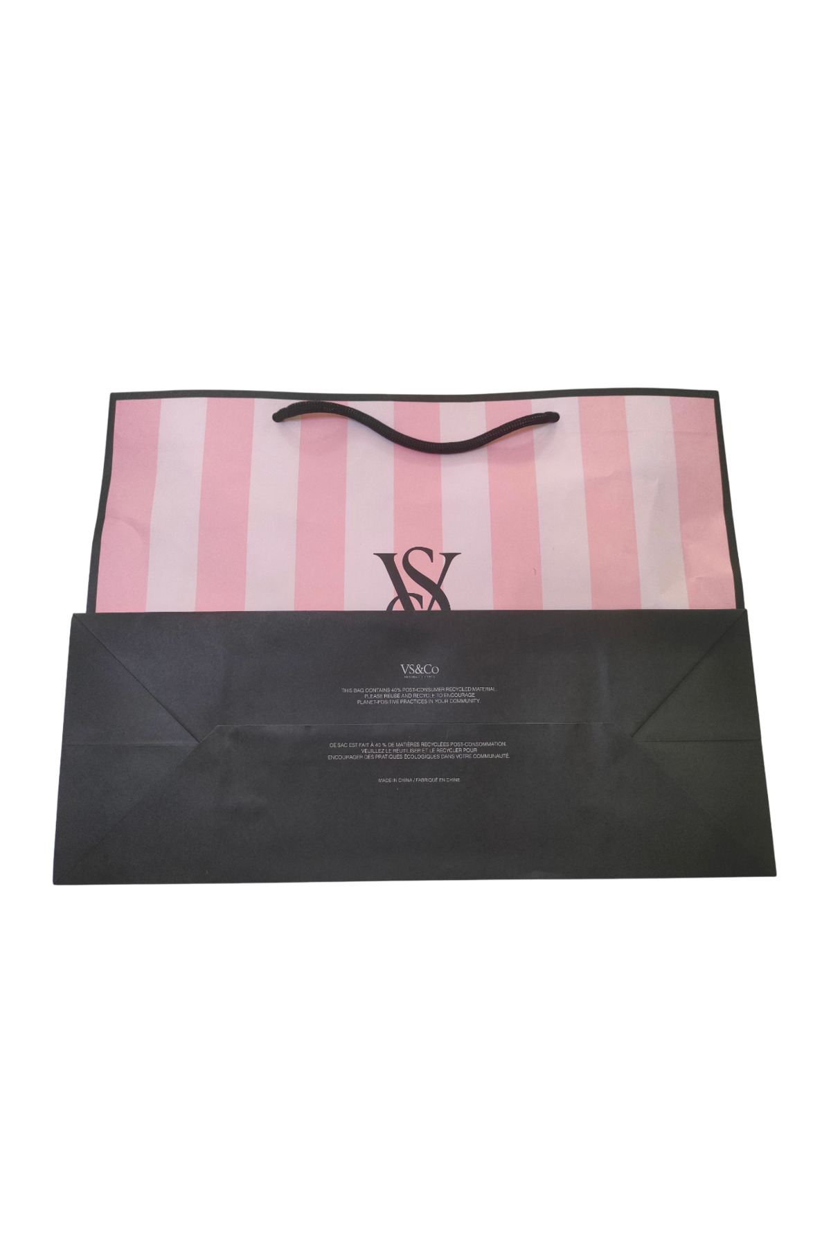 Victoria's Secret Shopping Bag Large - New Pink Striped Model